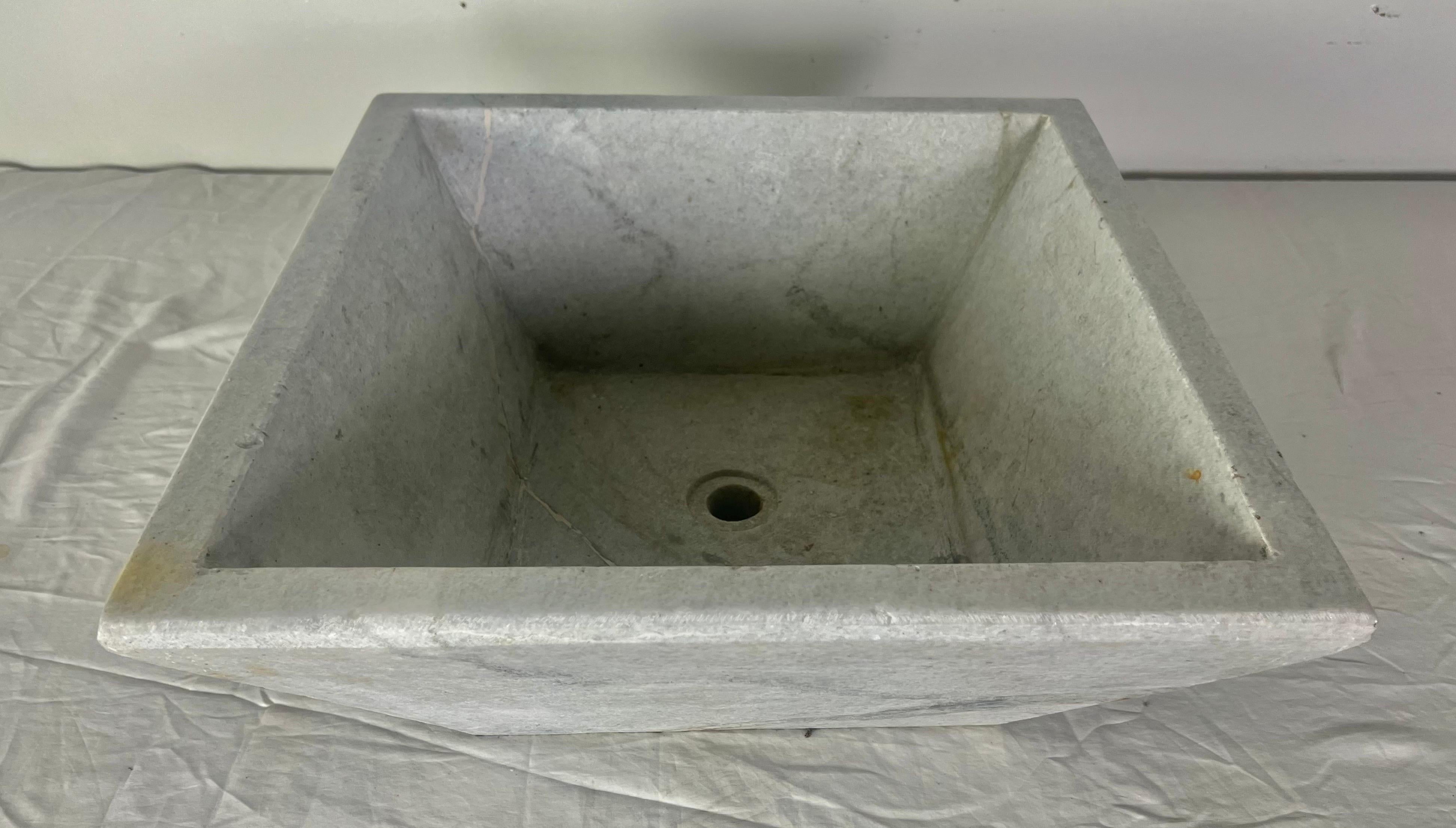 Organic Modern MId 20th C. Italian Stone Sink  For Sale