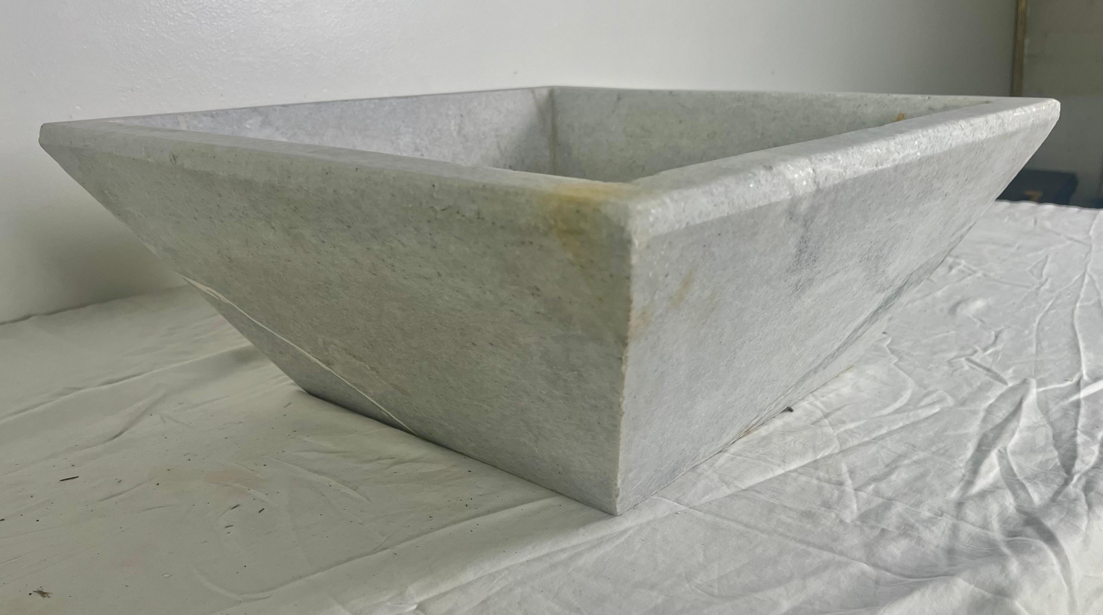 Marble MId 20th C. Italian Stone Sink  For Sale