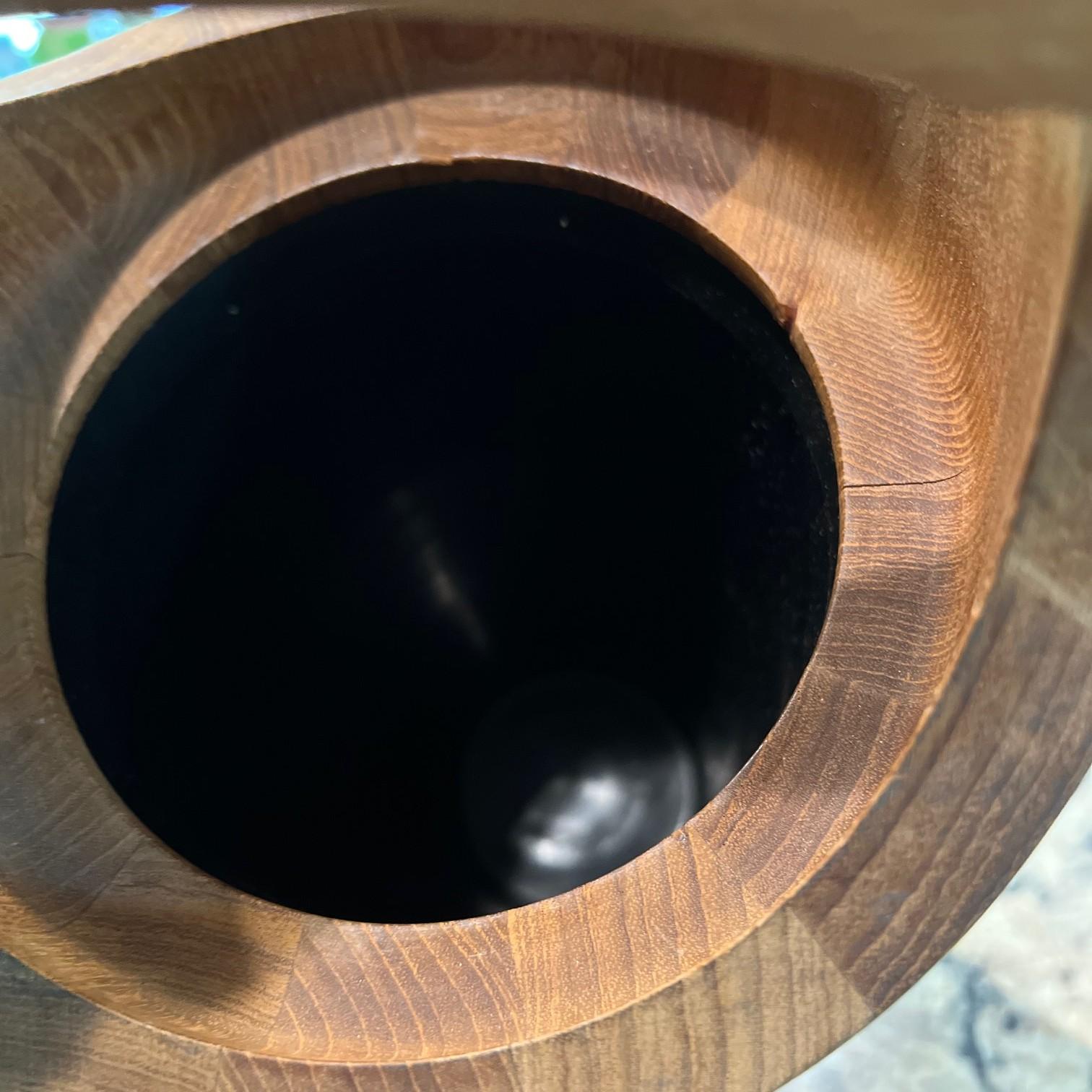 Secchiello per il ghiaccio in teak di Jens Quistgaard per Dansk, metà del XX secolo, con coperchio e manico basculante In condizioni buone in vendita a Morristown, NJ