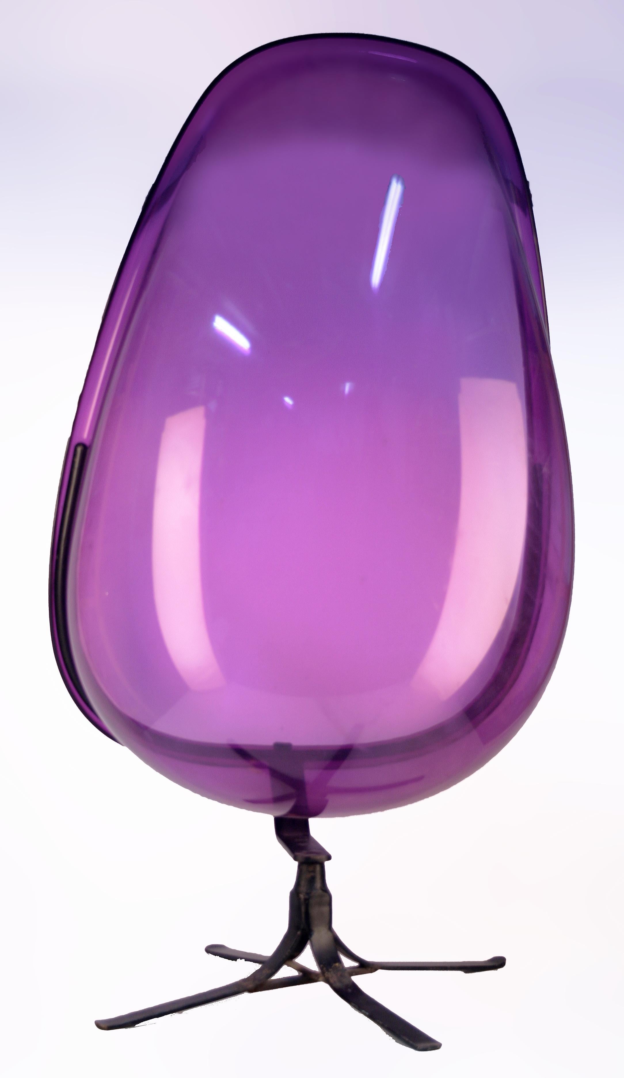 egg chair purple