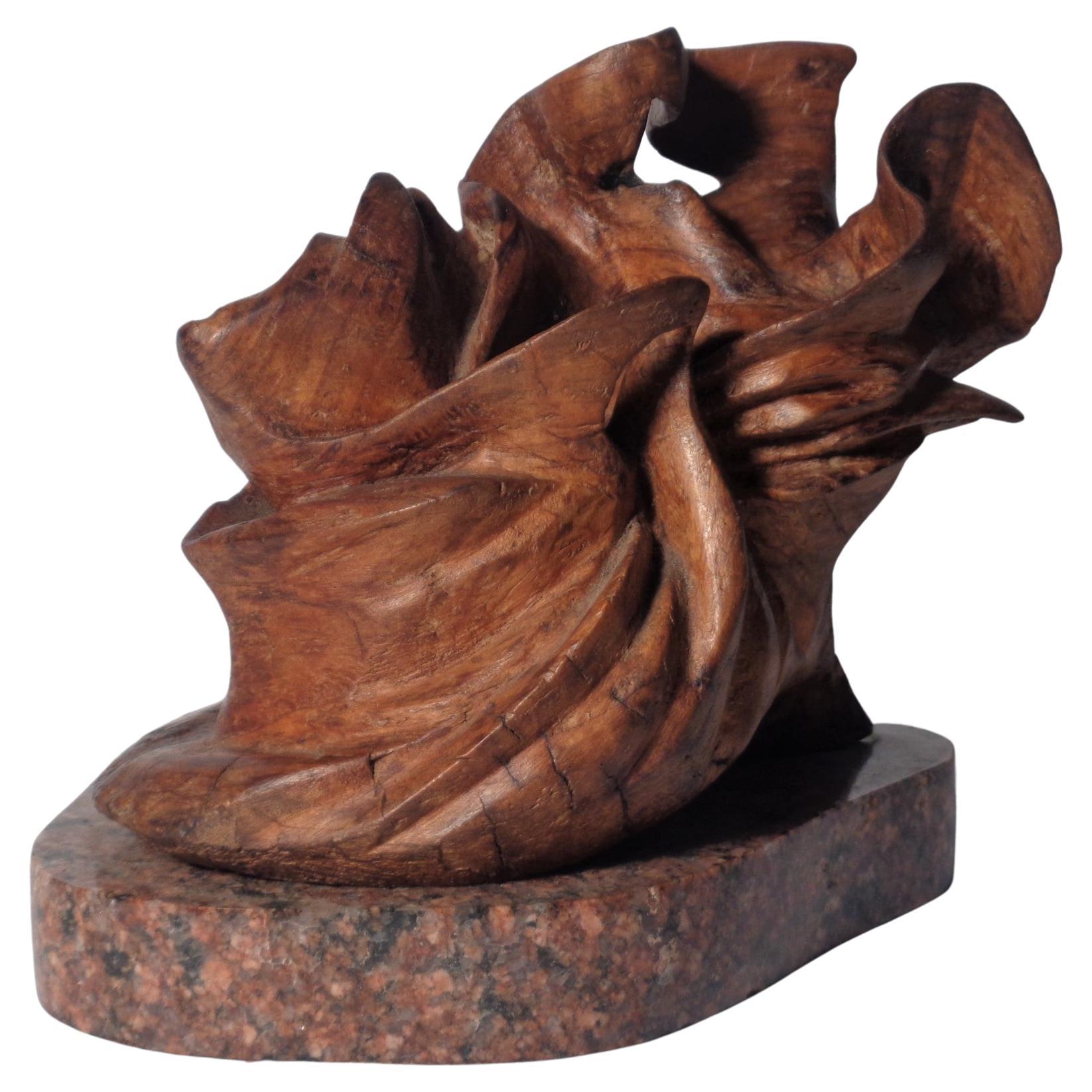 Organic Modern   Naturalistic Carved Wood Sculpture by W.C. Rubottom, 1960-1979 For Sale