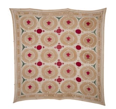 Suzani du milieu du 20e siècle, originaire de Samarkand, Uzbekista