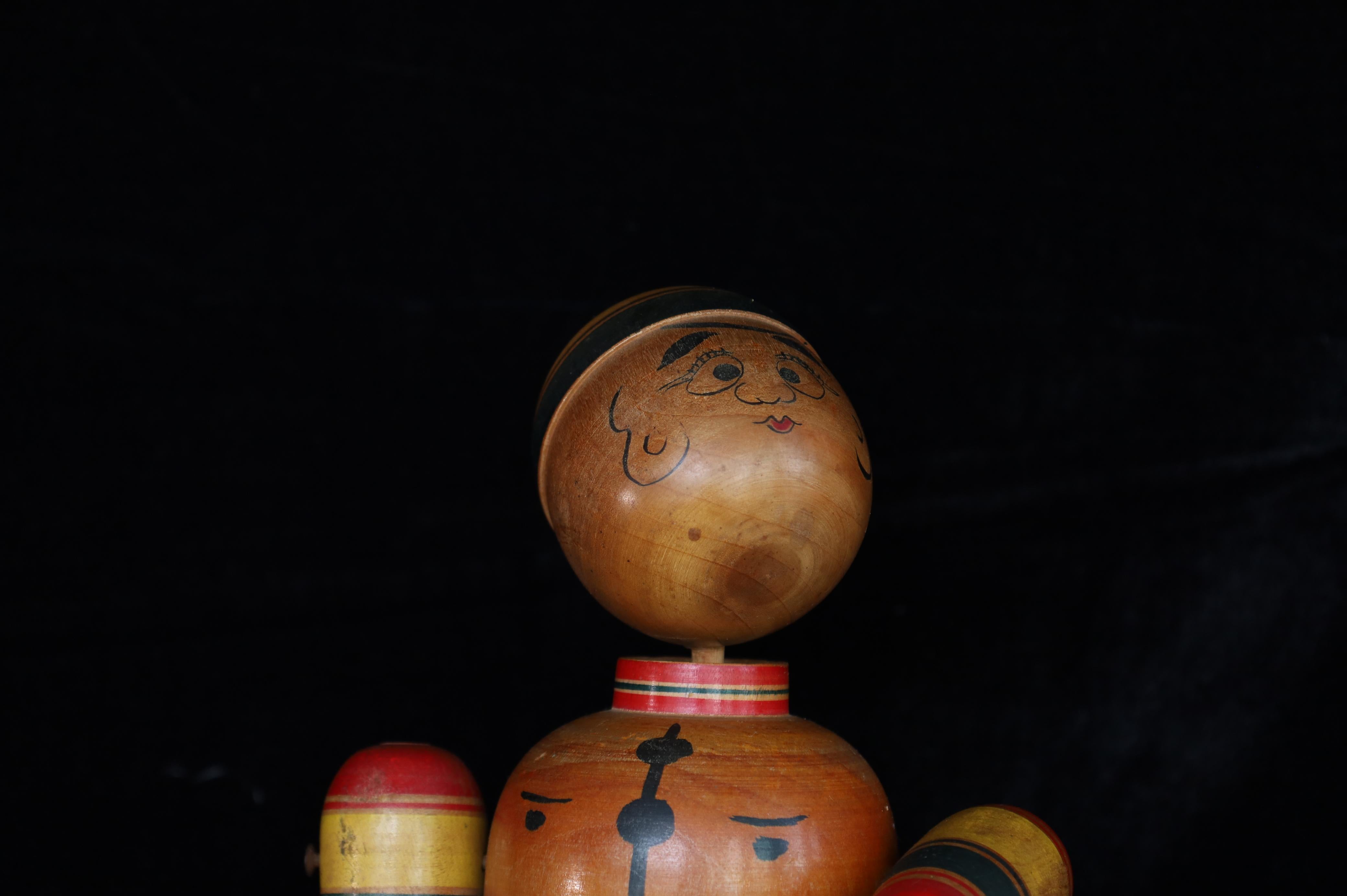 Showa Mid-20th c. Rare Vintage Japanese Kijigangu folk toy by Fumio Tsuta For Sale