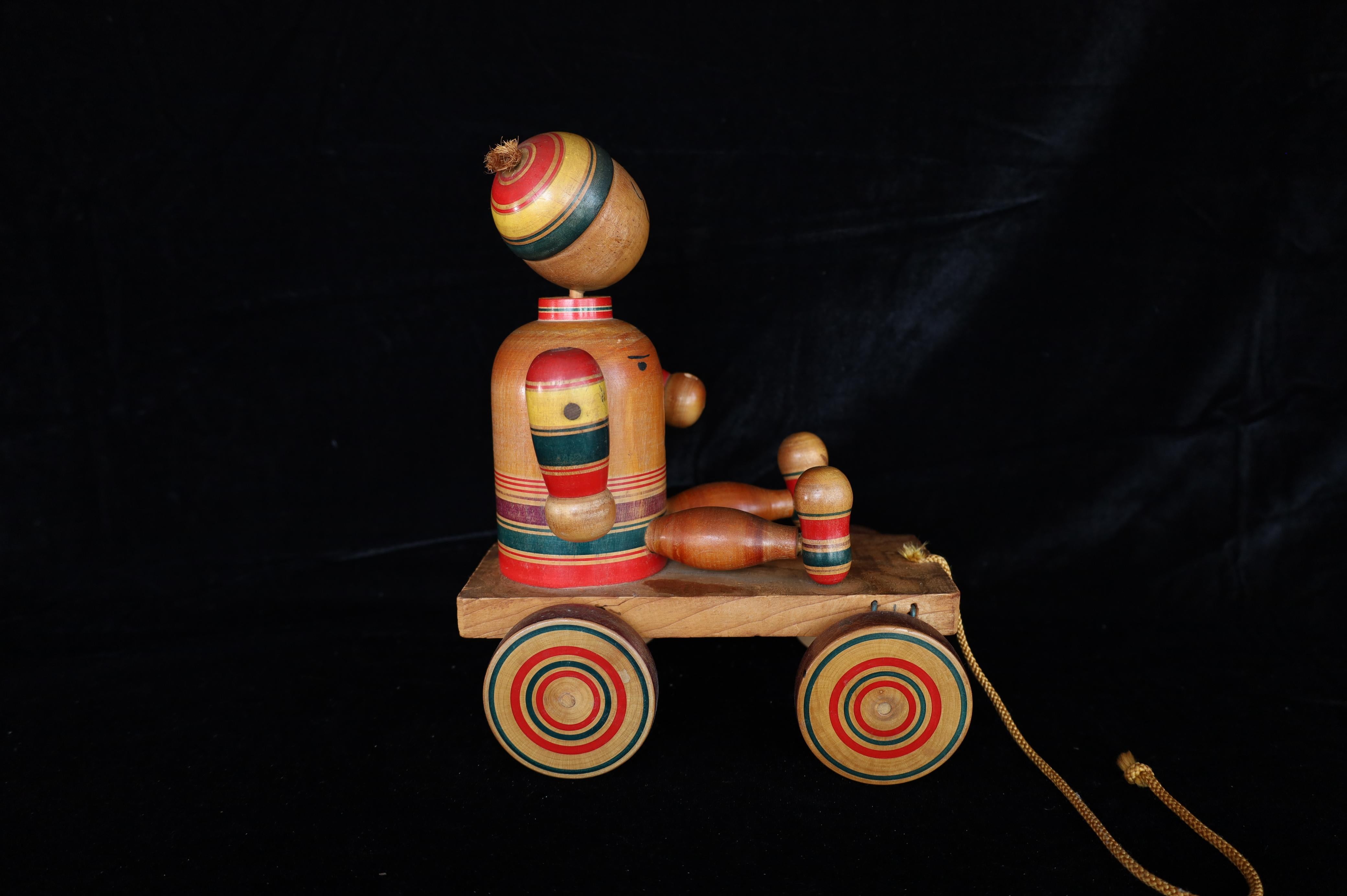 Mid-20th c. Rare Vintage Japanese Kijigangu folk toy by Fumio Tsuta For Sale 1