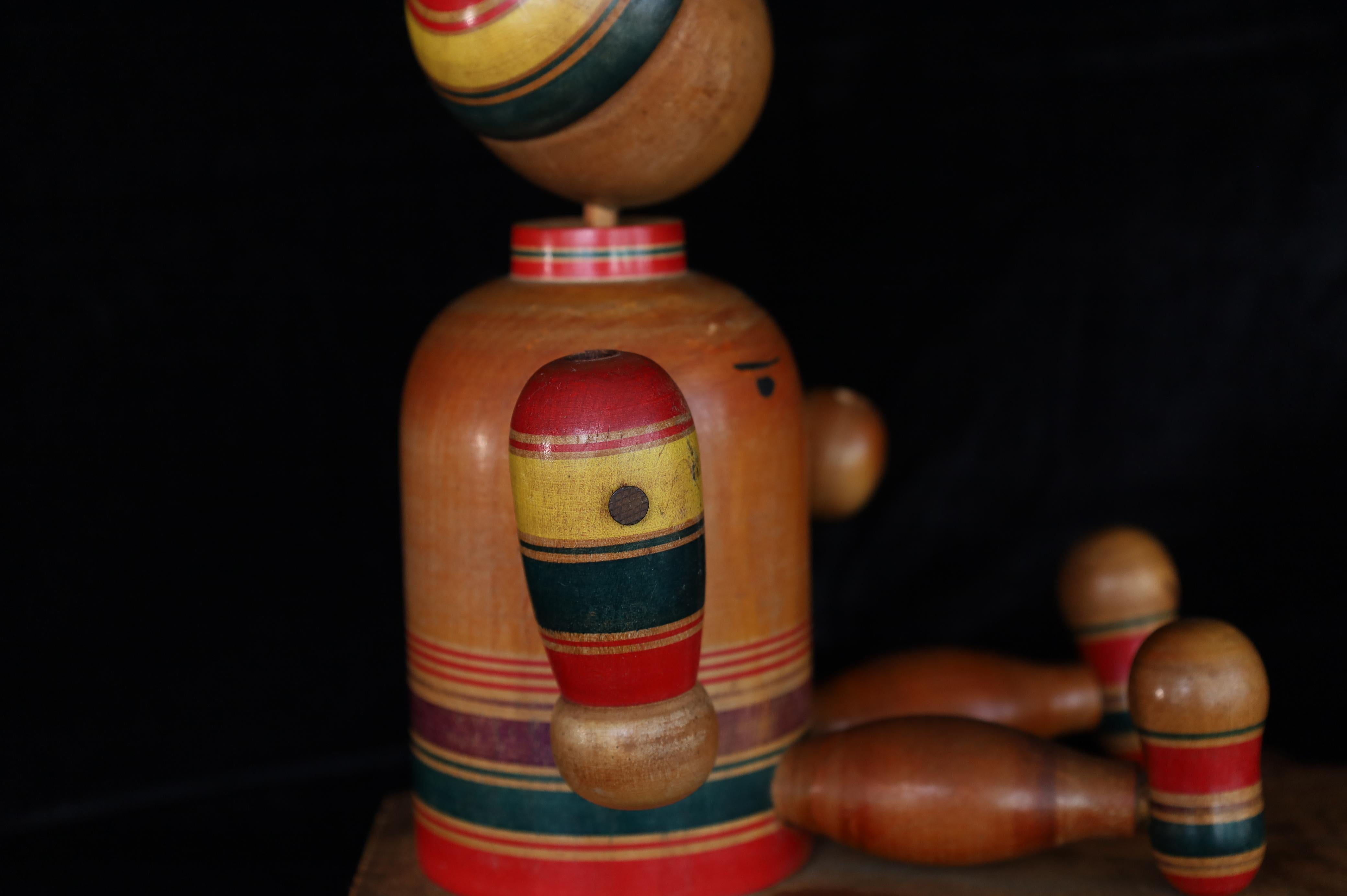 Mid-20th c. Rare Vintage Japanese Kijigangu folk toy by Fumio Tsuta For Sale 2