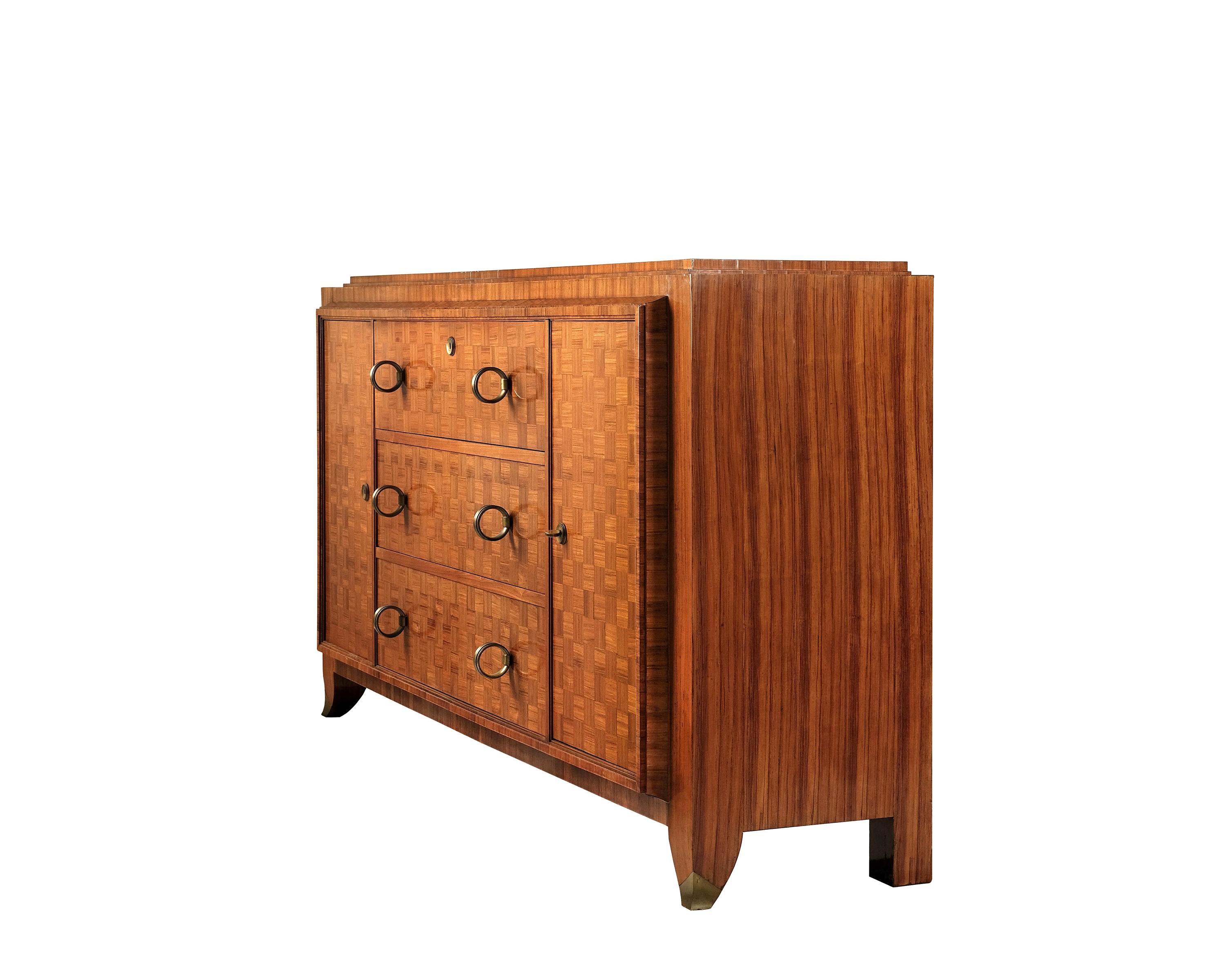 Mid-Century Modern Mid 20th c, Sideboard by Lucien Rollin For Sale