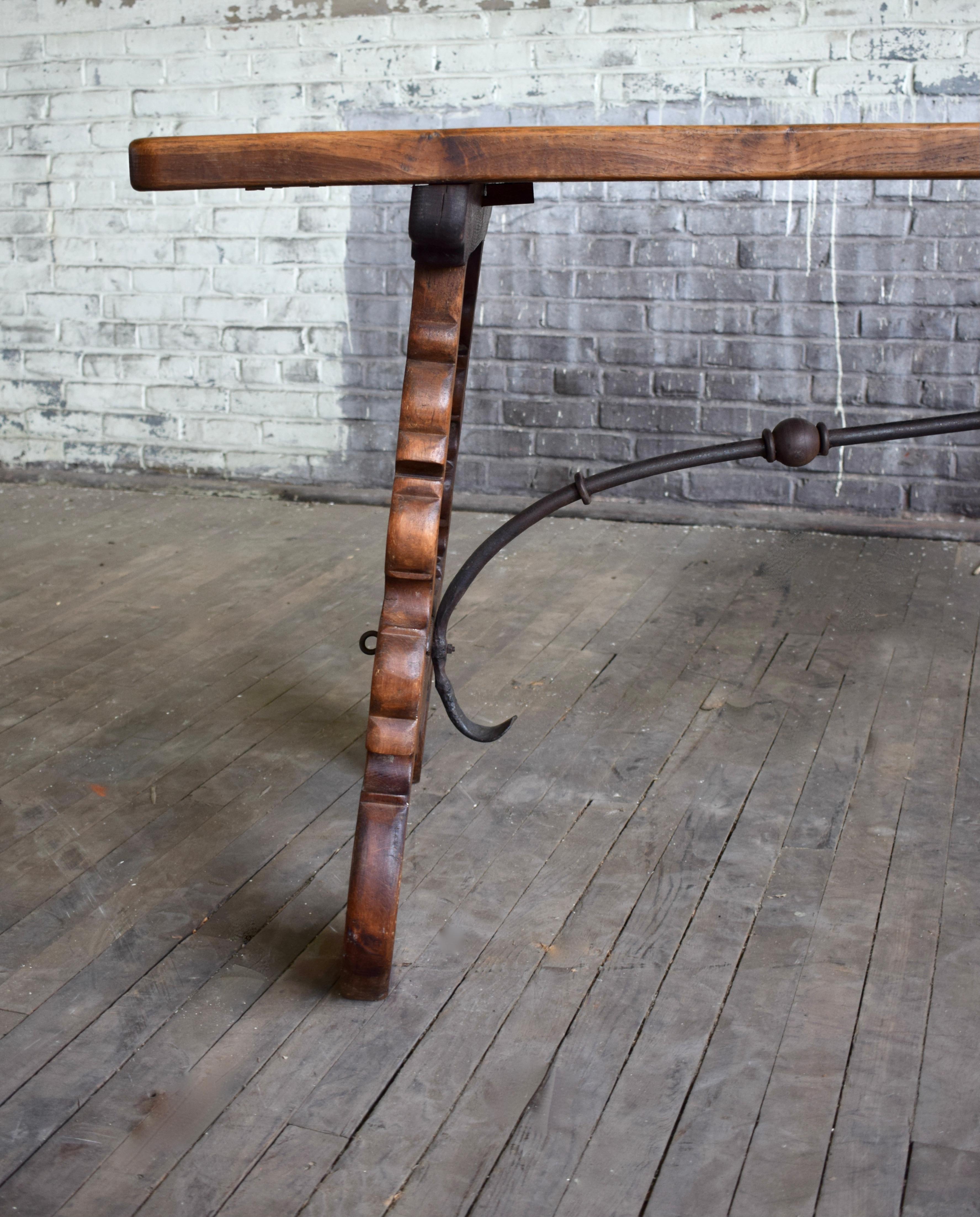 Forged Mid 20th C. Spanish Colonial Dining Table
