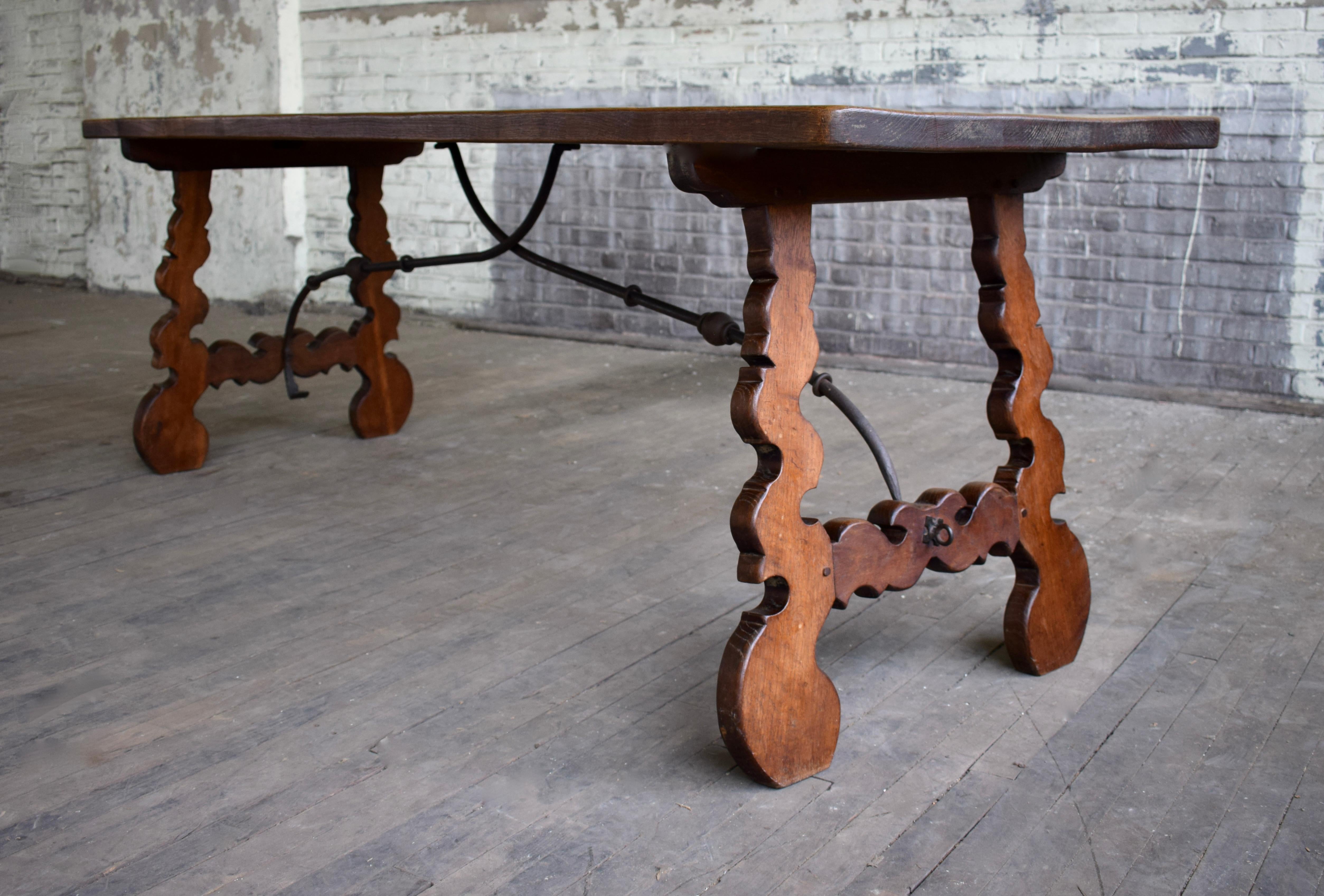Iron Mid 20th C. Spanish Colonial Dining Table