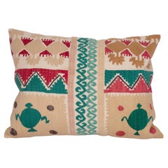 Retro Mid-20th C. Suzani Pillowcase Made from a Samarkand Suzani