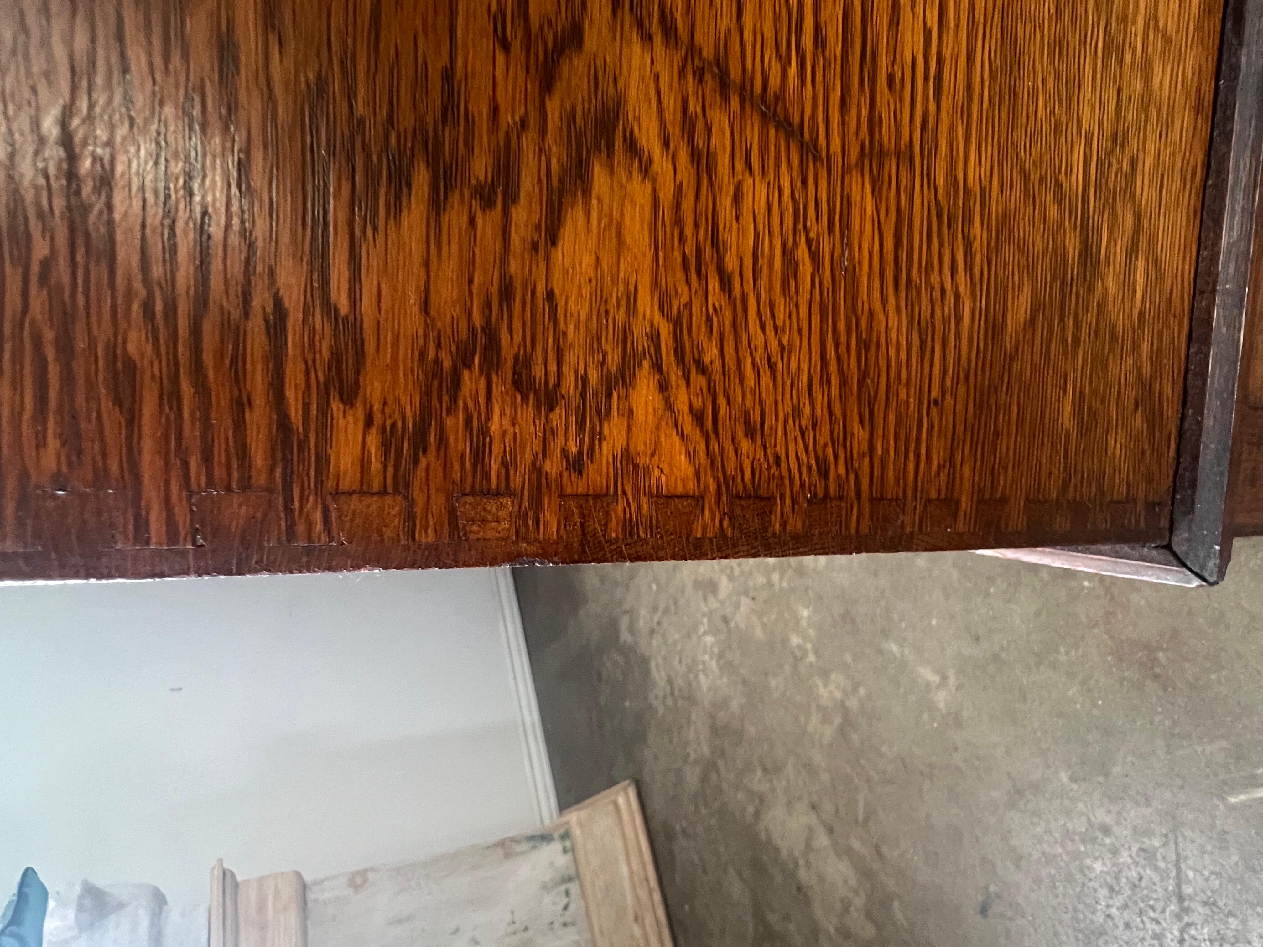 Mid-20th C. Wood File Cabinet on Custom Wood Base 1
