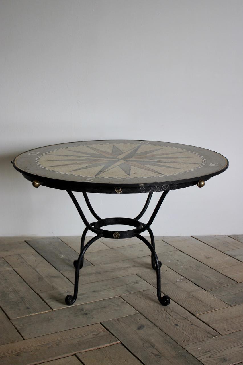 Mid-20th Century Spanish wrought Iron Table For Sale 2