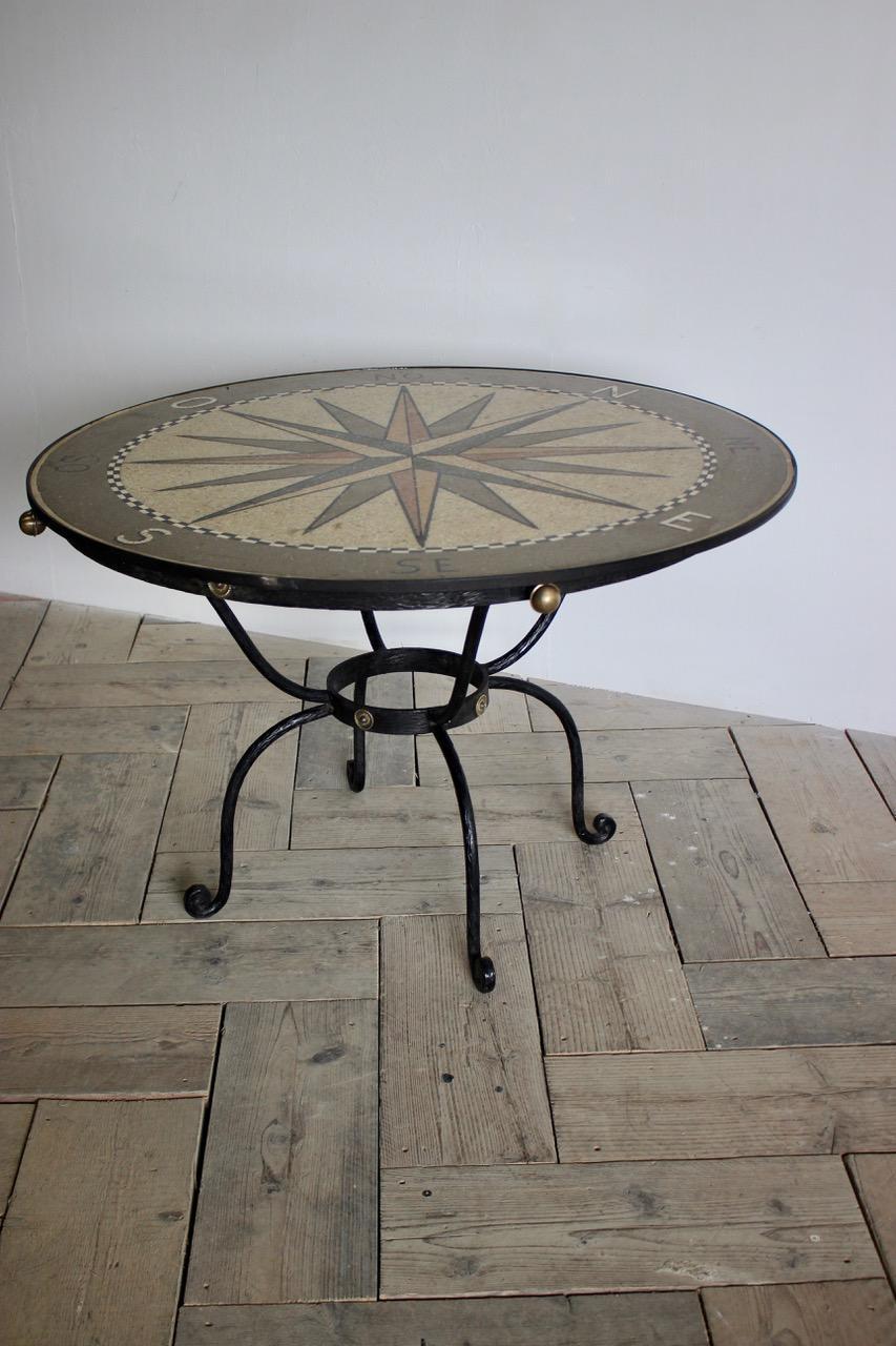 Mid-20th Century Spanish wrought Iron Table For Sale 3
