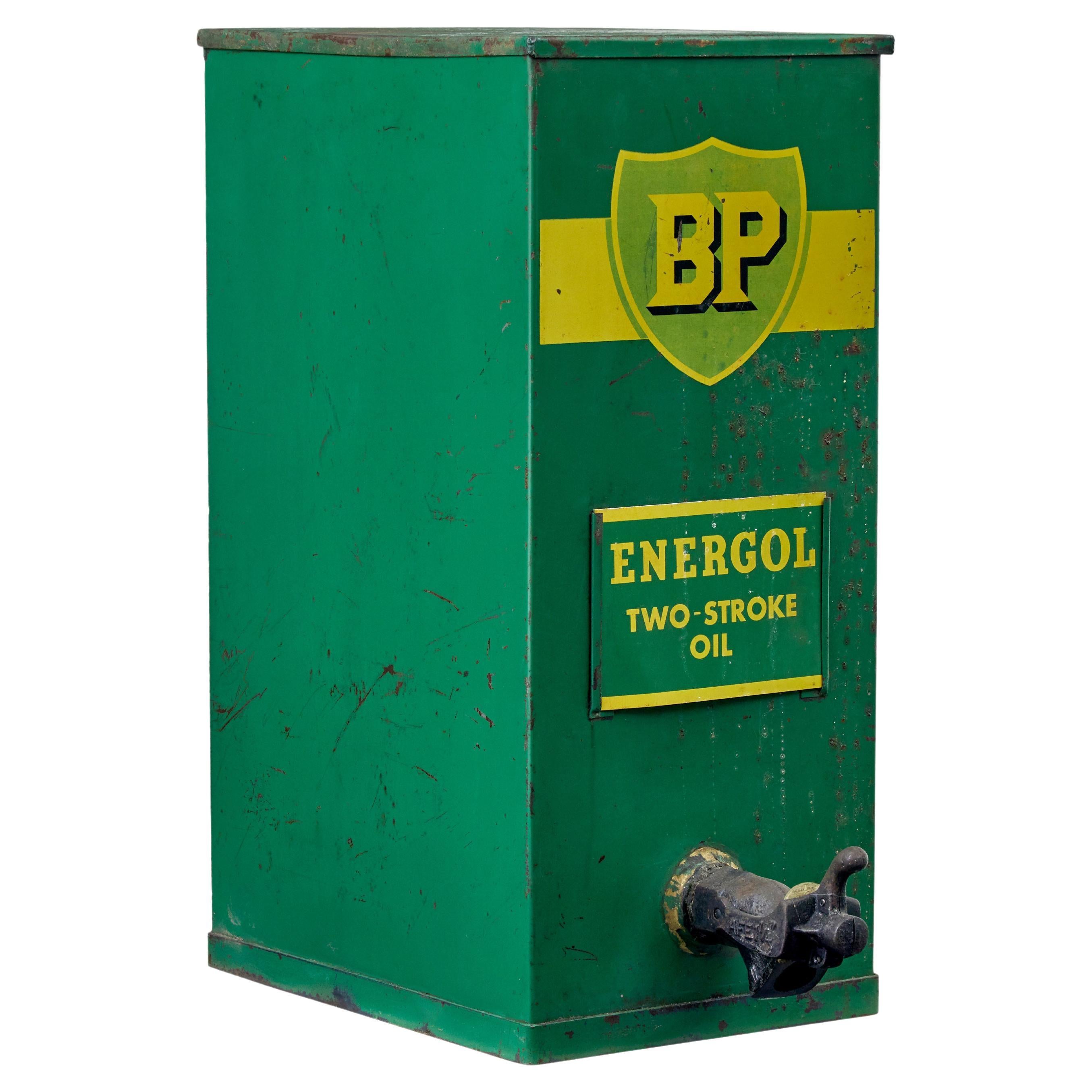 Mid 20th centry vintage BP energol 2 stroke oil dispenser For Sale