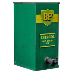 Distributeur d'huile 2 temps BP energol vintage du milieu du 20e siècle