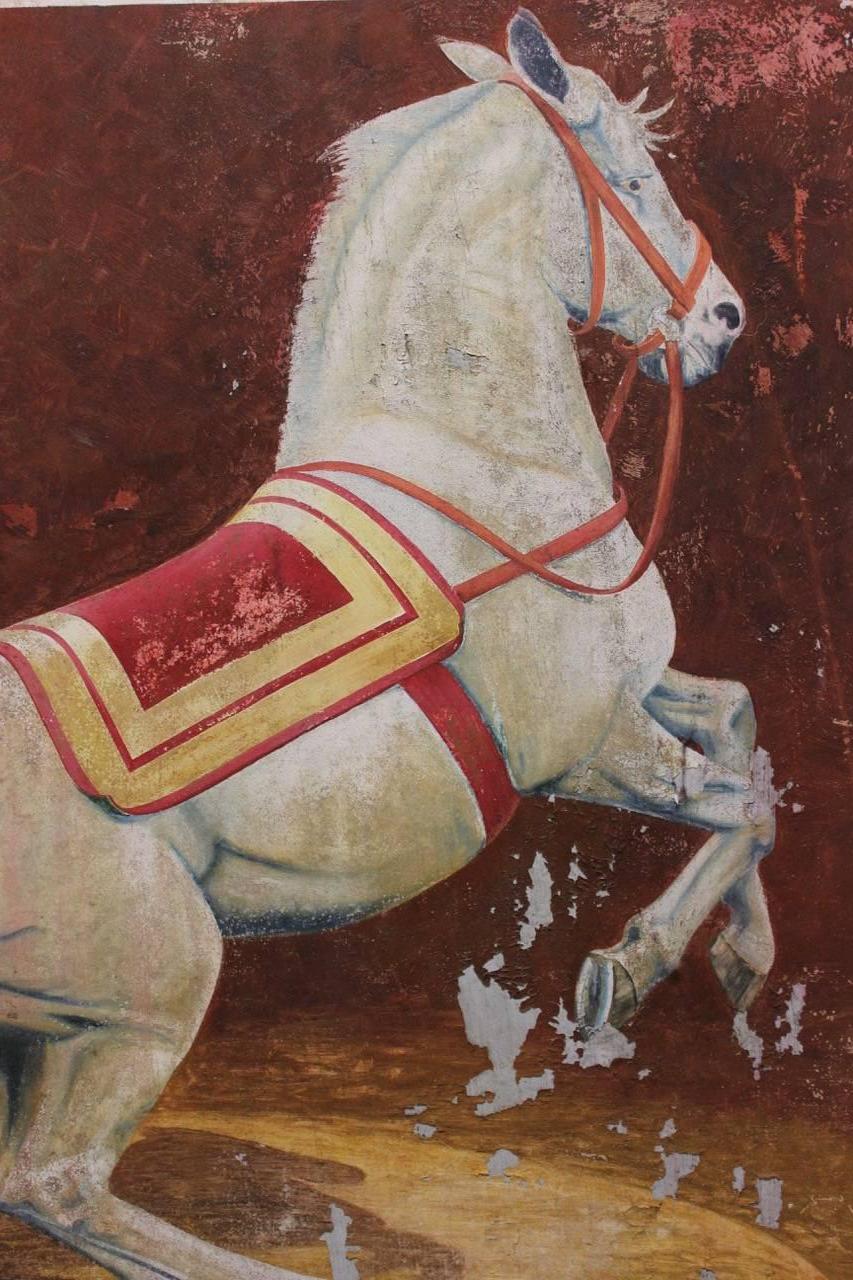Metal Mid-20th Century “Rampant Horse” Painted Pub Sign