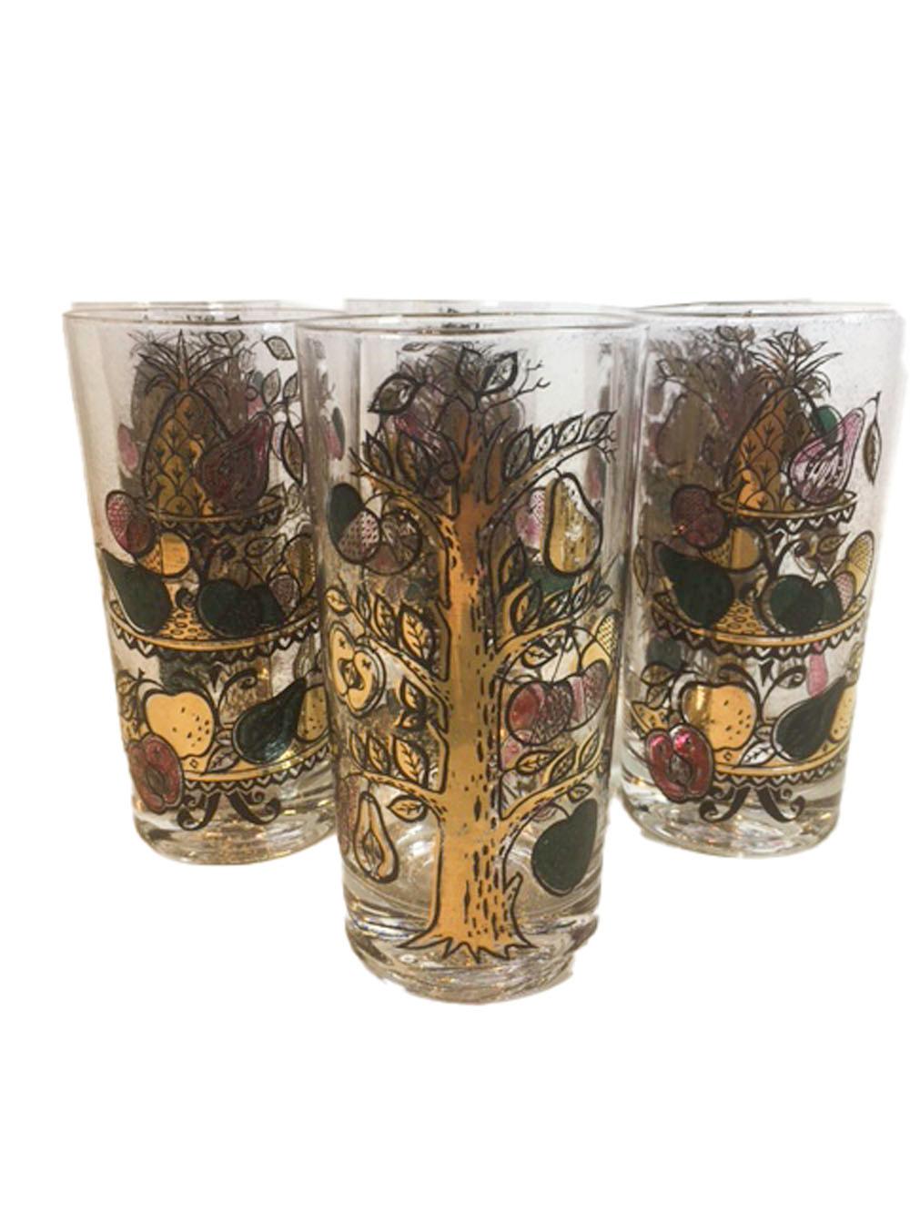 Mid-20th Century 17-Piece Cocktail / Barware Set in 'Tree of Life' Pattern For Sale 3