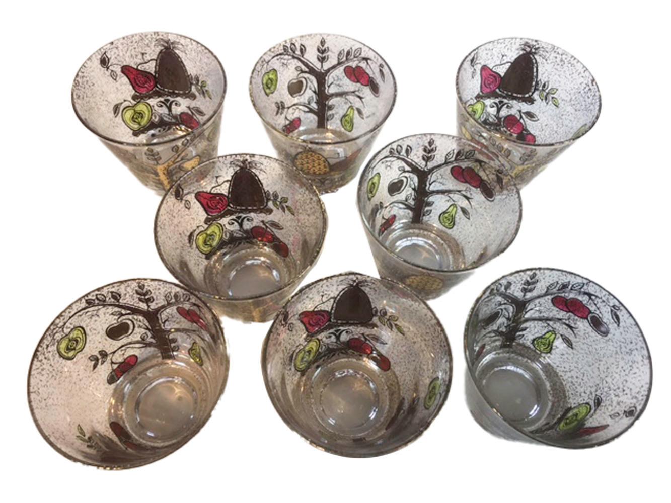 Mid-20th Century 17-Piece Cocktail / Barware Set in 'Tree of Life' Pattern For Sale 1