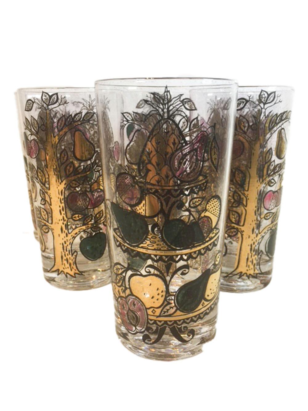 Mid-20th Century 17-Piece Cocktail / Barware Set in 'Tree of Life' Pattern For Sale 2