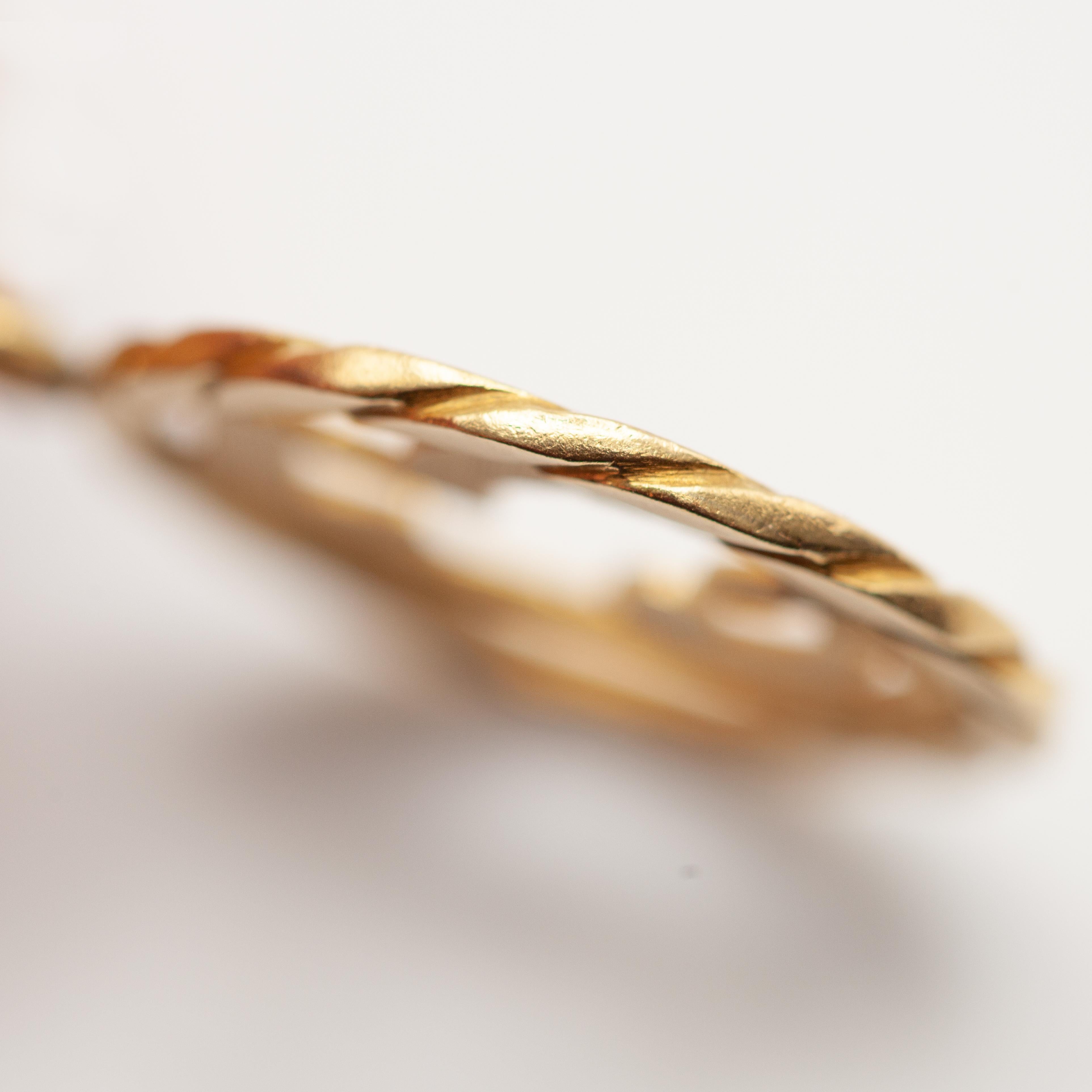 Mid-20th Century 18K Gold “13” Good Luck Pendant For Sale 5