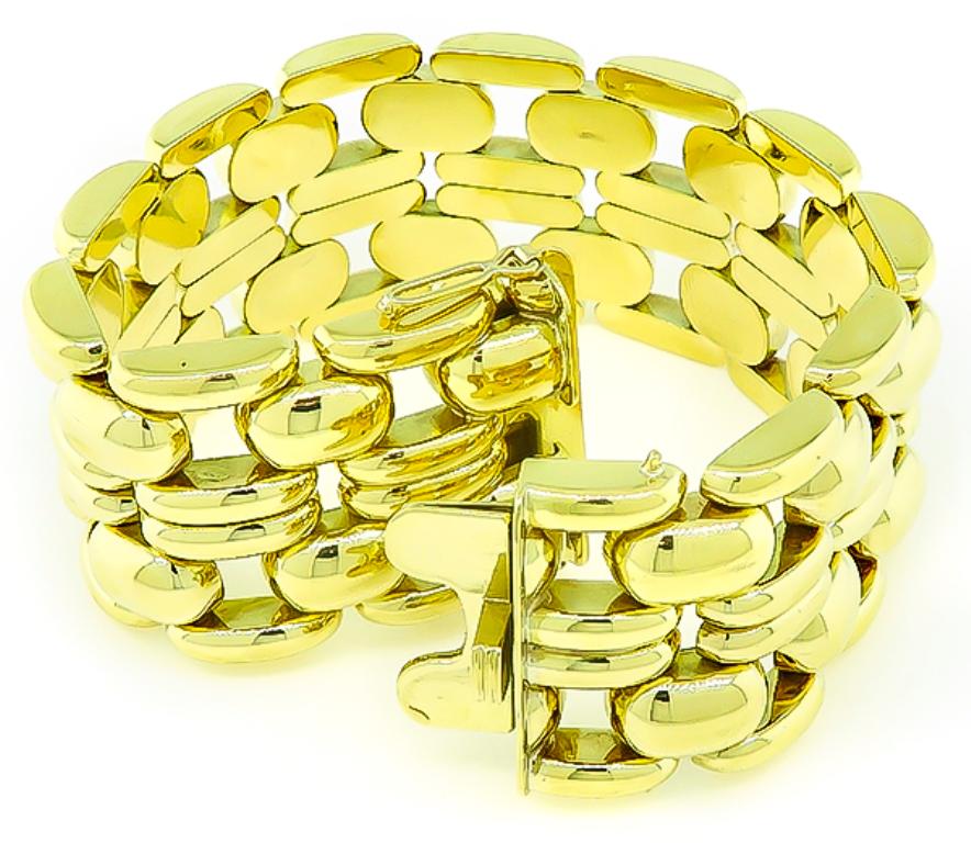 mens gold bracelet 18 carat