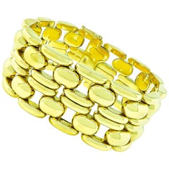 Bracelet en or jaune 18 carats du milieu du 20e siècle