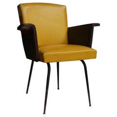 Retro Mid-20th Century 1950s French Design Armchair Chair Tulip Shape