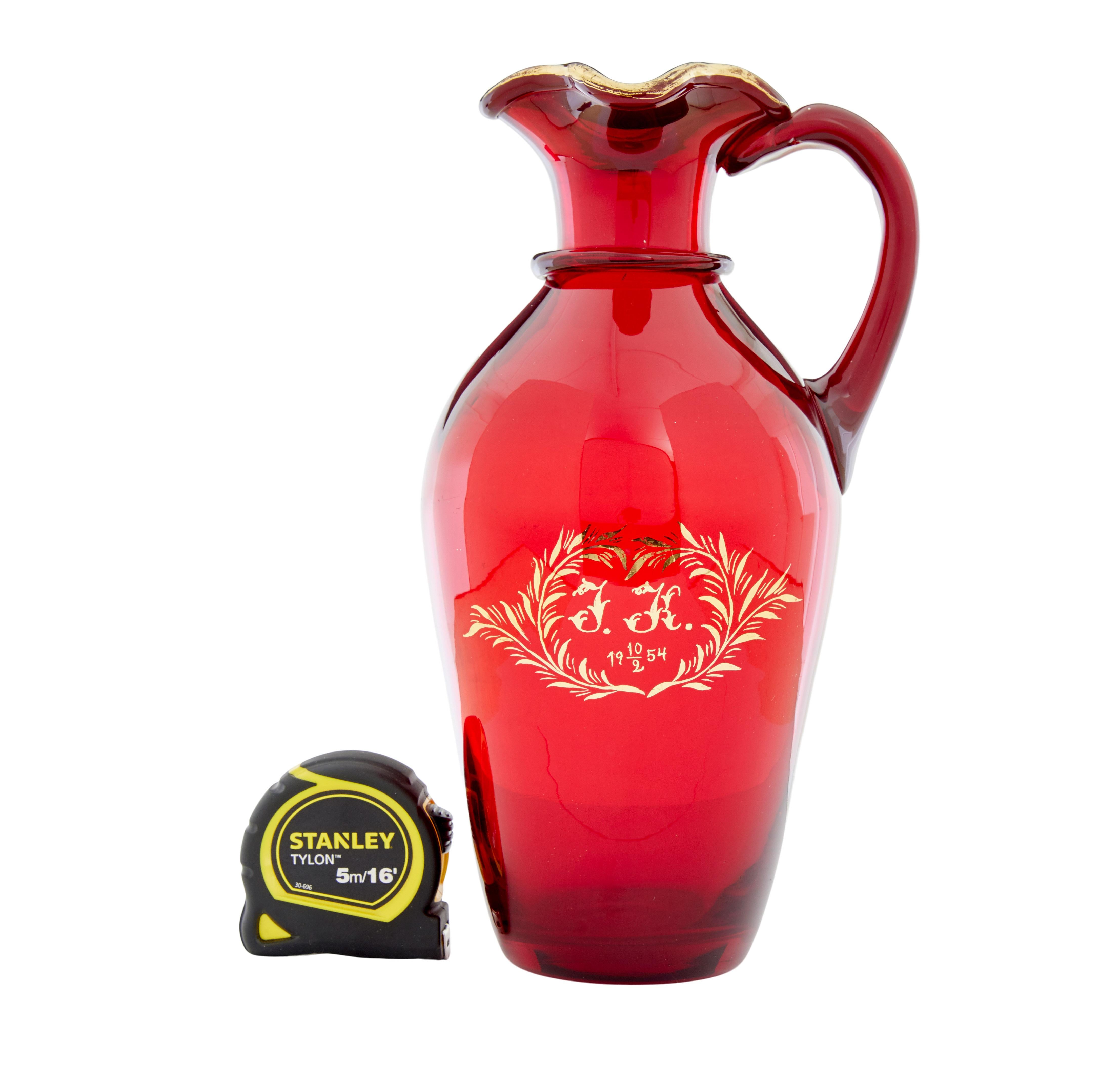 Gilt Mid 20th century 1950’s gilt art glass jug by Monica Bratt For Sale