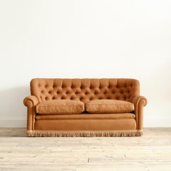 Mid 20th century 2 seater barrel back club sofa c1940