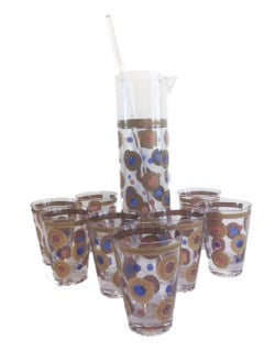 Mid 20th Century 9 Piece Cocktail / Martini Set, Signed Georges Briard