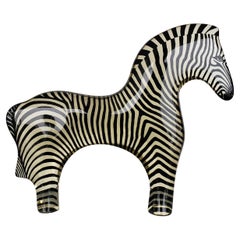 Mid 20th century Abraham Palatnik Brazil Lucite Zebra Op Art Animal Sculpture 