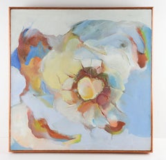 Mid 20th Century Abstract Painting in Soft Blues