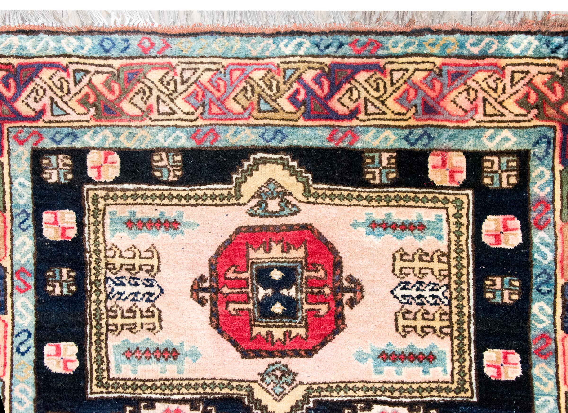 Tappeto Afghani Kazak della metà del XX secolo in vendita 3