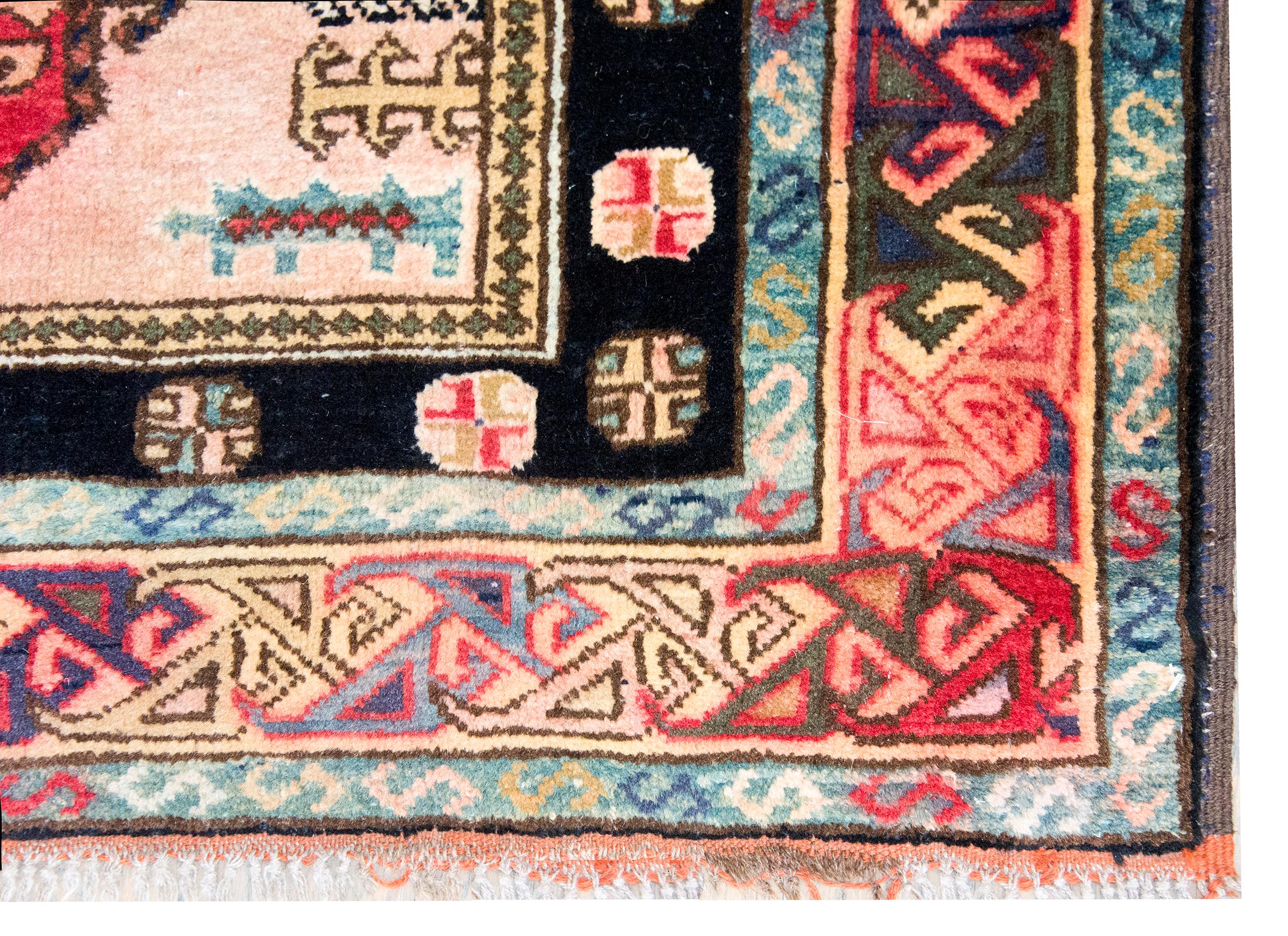 Tappeto Afghani Kazak della metà del XX secolo in vendita 5