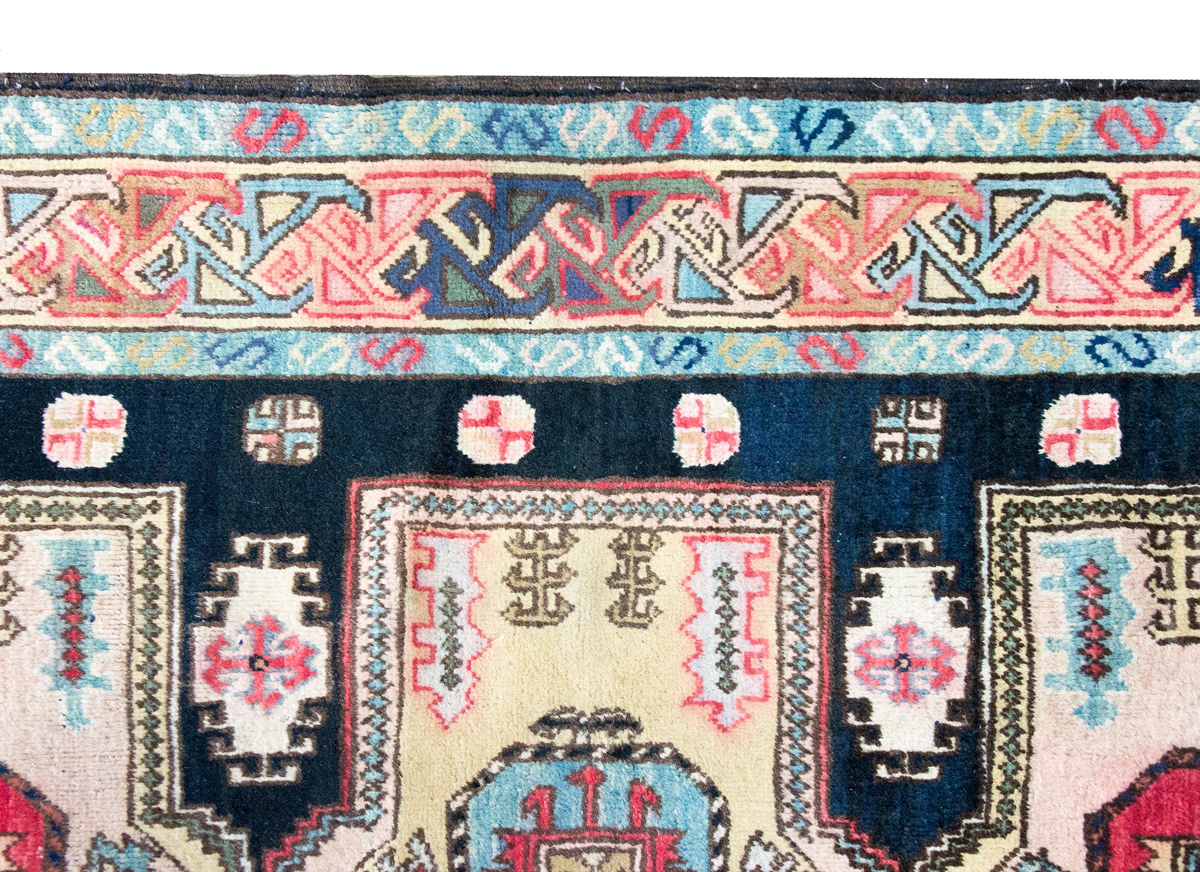Tappeto Afghani Kazak della metà del XX secolo in vendita 7
