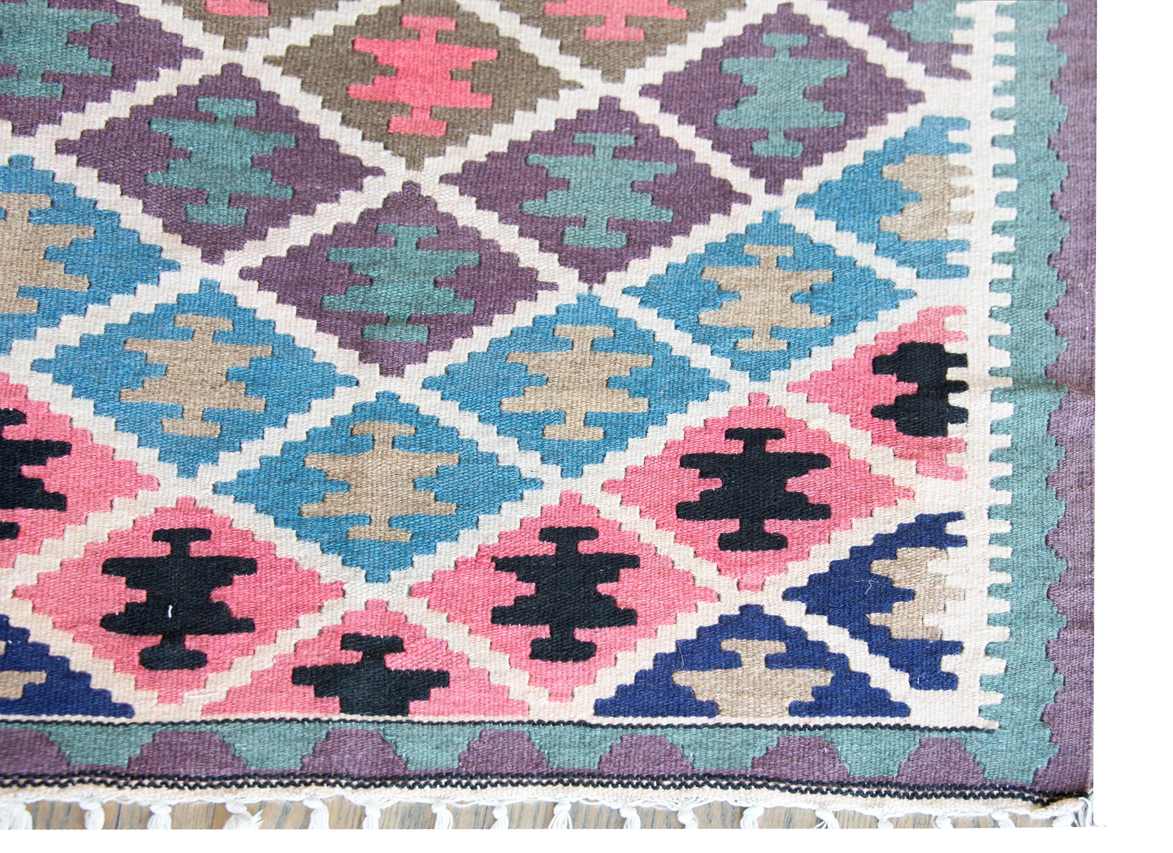 Afghanischer Kelim-Teppich aus der Mitte des 20. im Angebot 6
