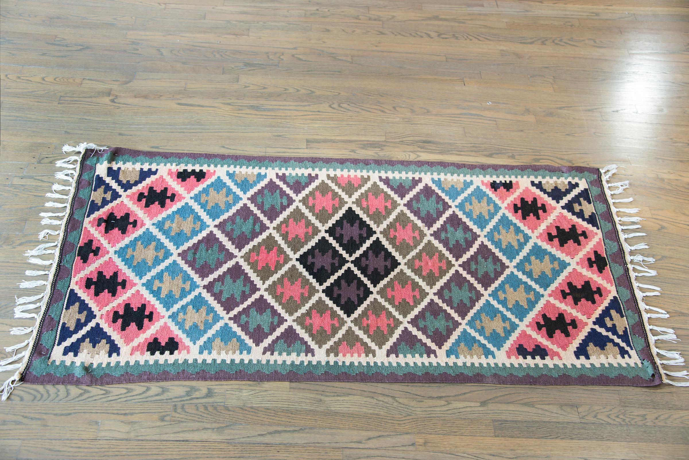 Afghanischer Kelim-Teppich aus der Mitte des 20. im Angebot 8