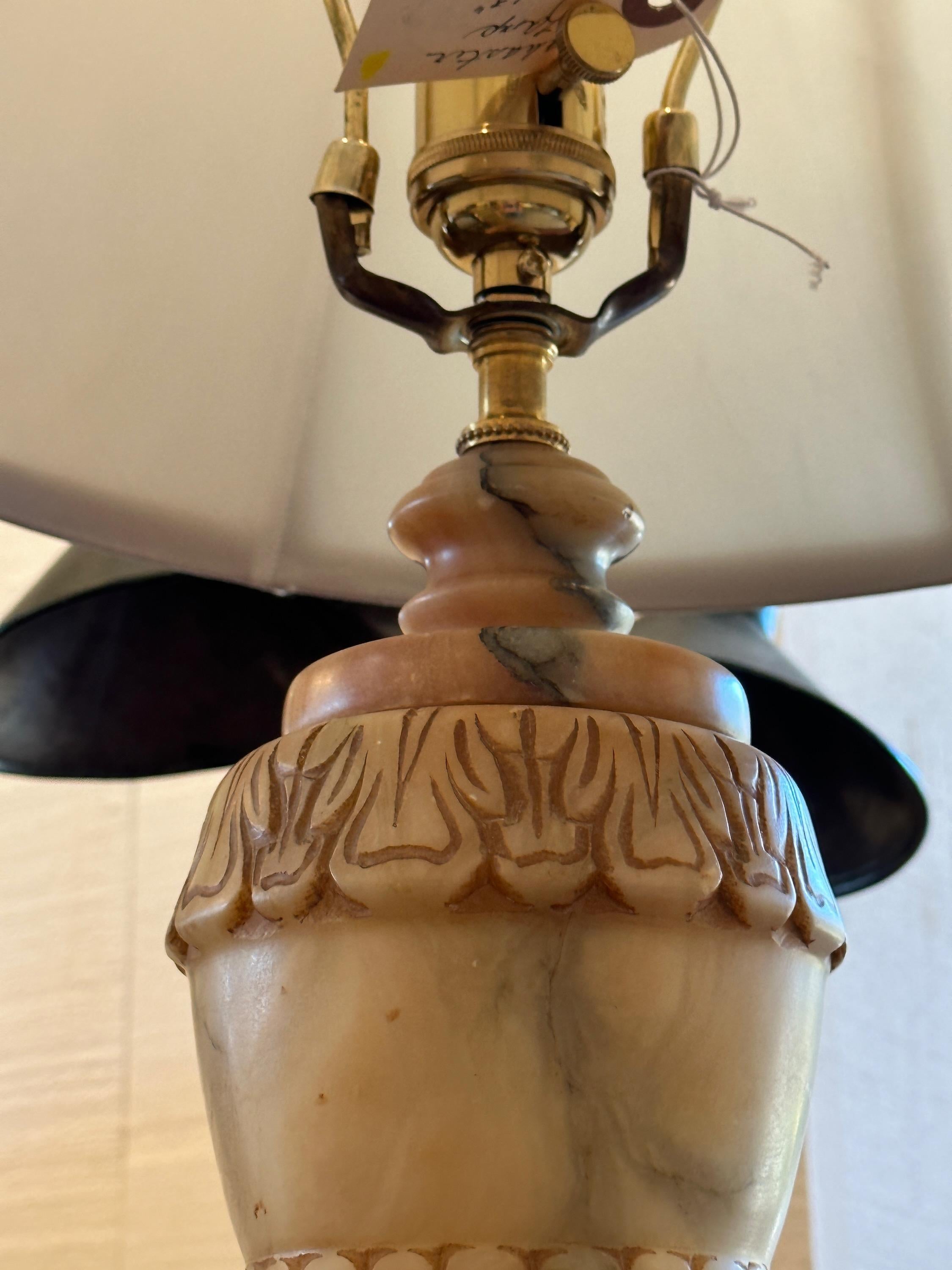 Mid 20th Century Alabaster Table Lamp 2