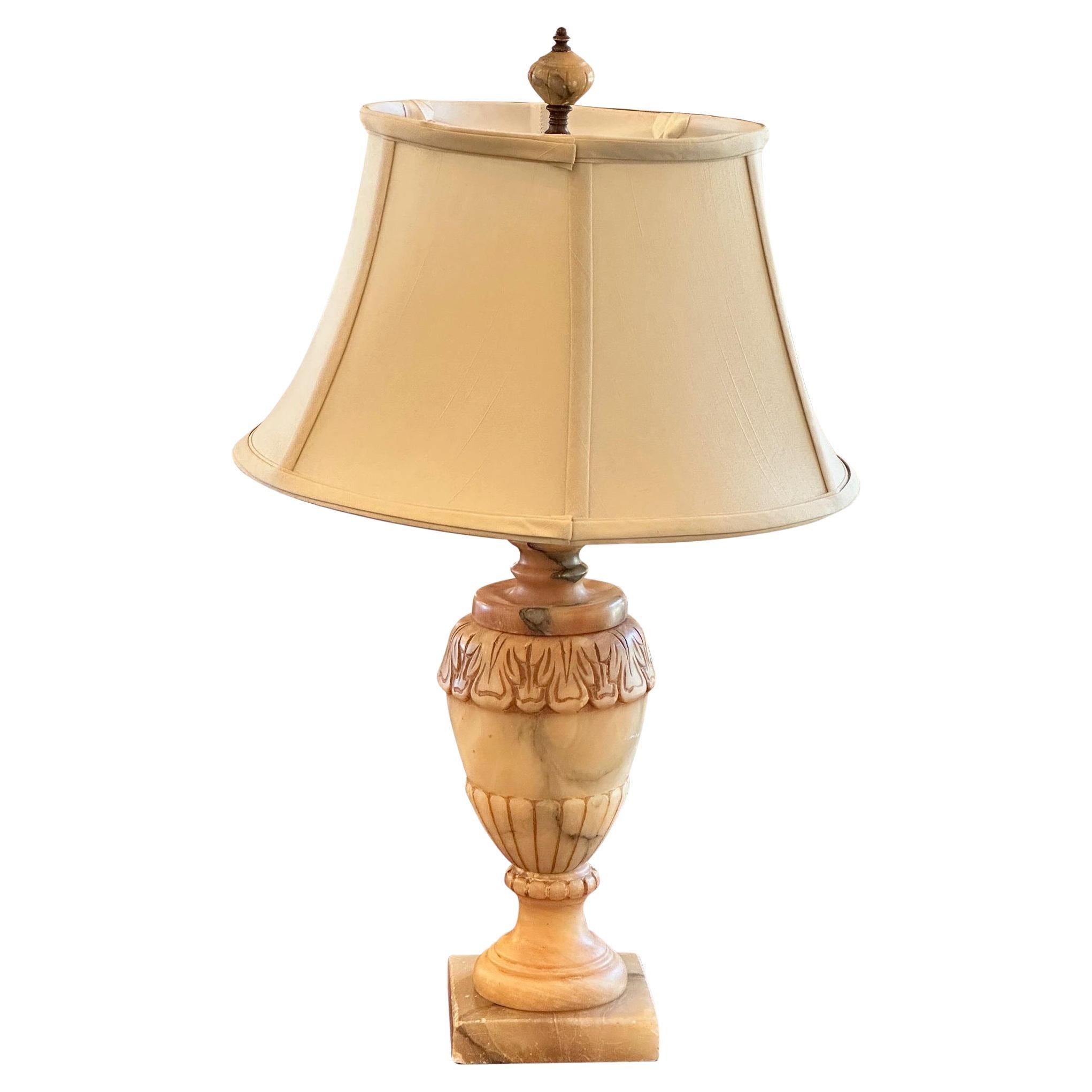 Mid 20th Century Alabaster Table Lamp
