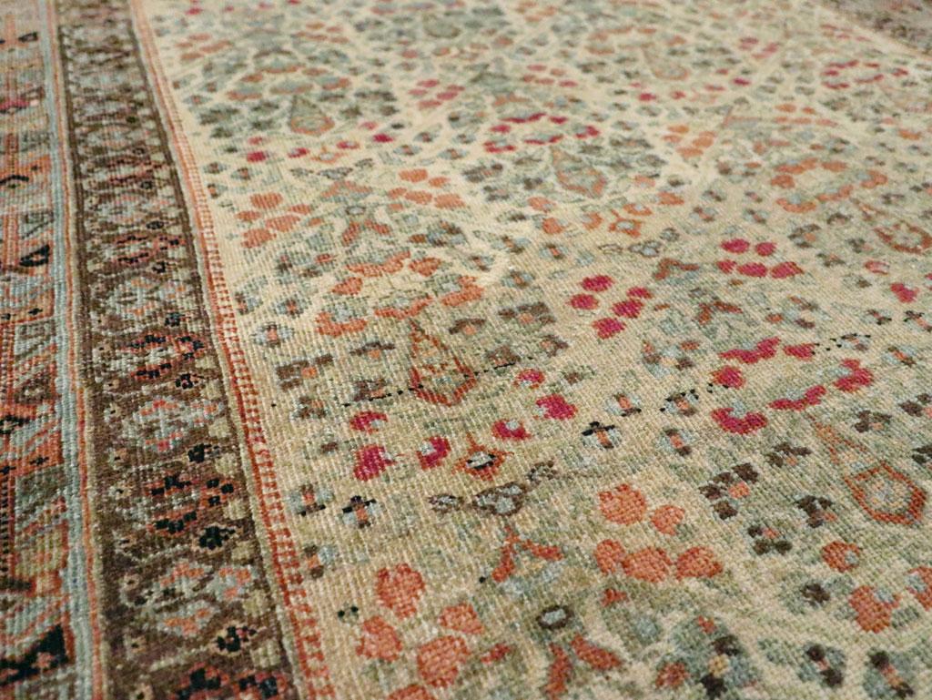 Early 20th Century Handmade Persian Afshar Throw Rug In Excellent Condition For Sale In New York, NY