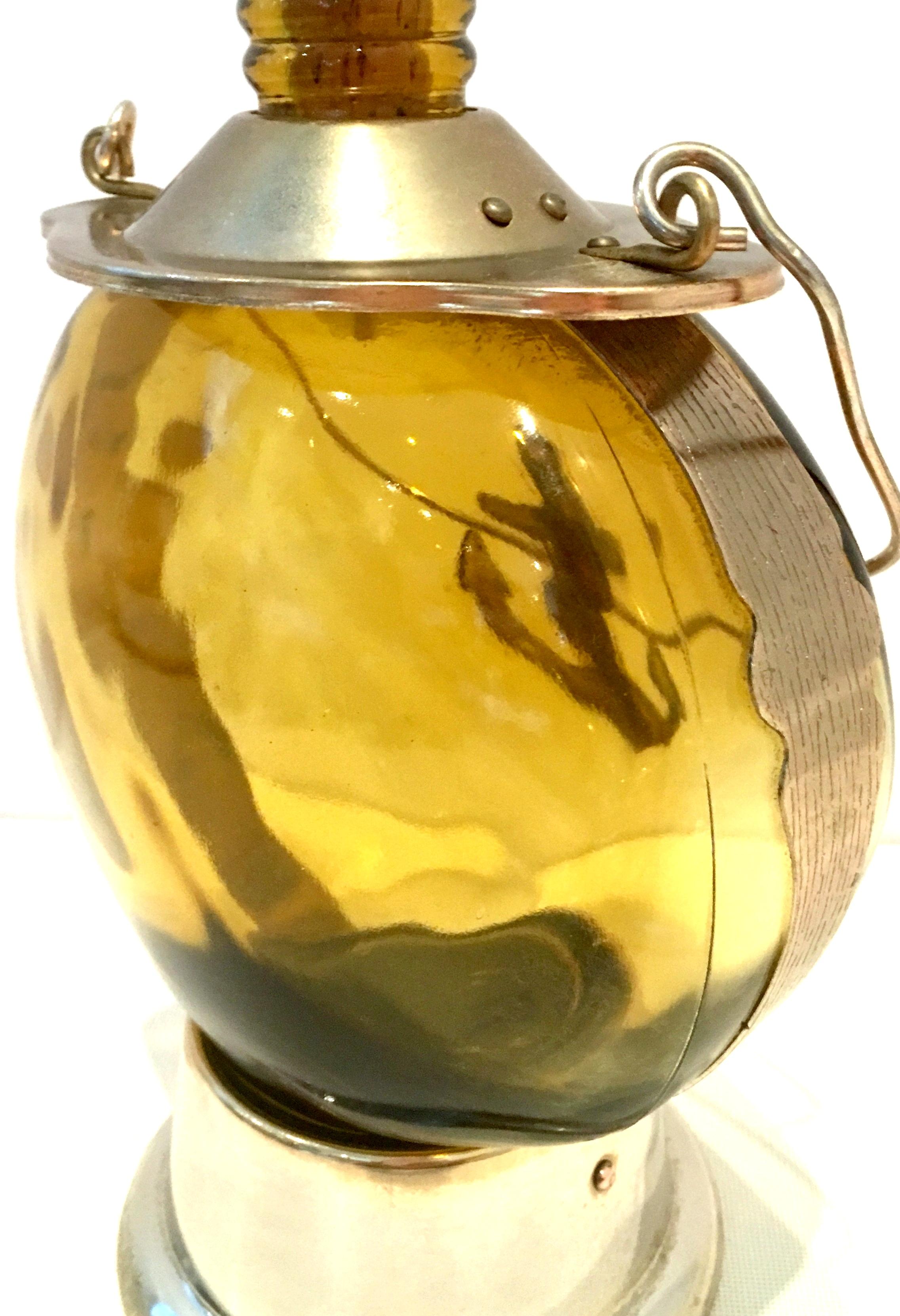 20th Century Blown Glass & Gilt Brass Nautical Musical Drinks, S/10 2