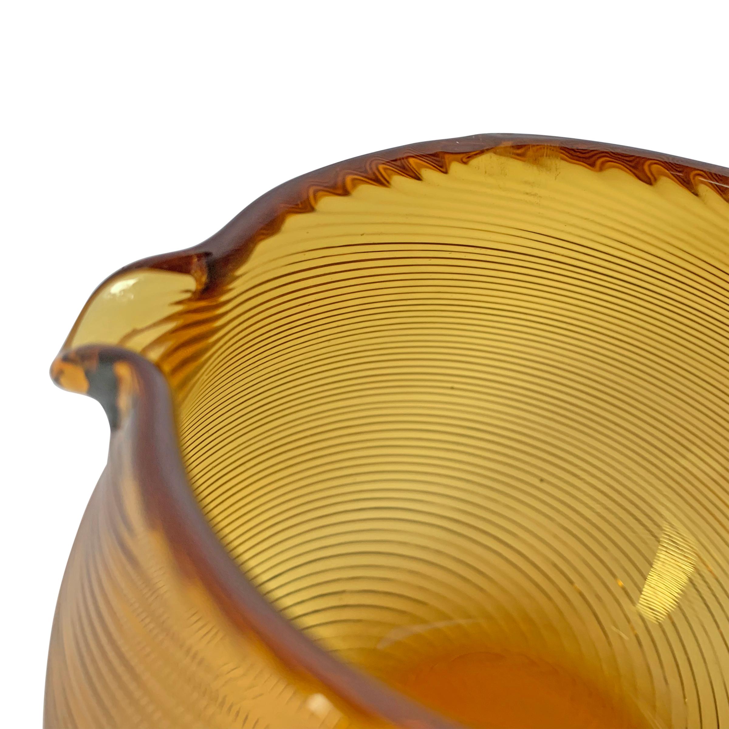 Mid-20th Century American Amber Glass Pitcher 1