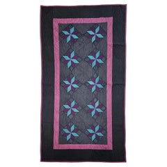 Vintage Pennsylvania Amish "Lemoyne Star" Hand-Stitched Cotton Quilt