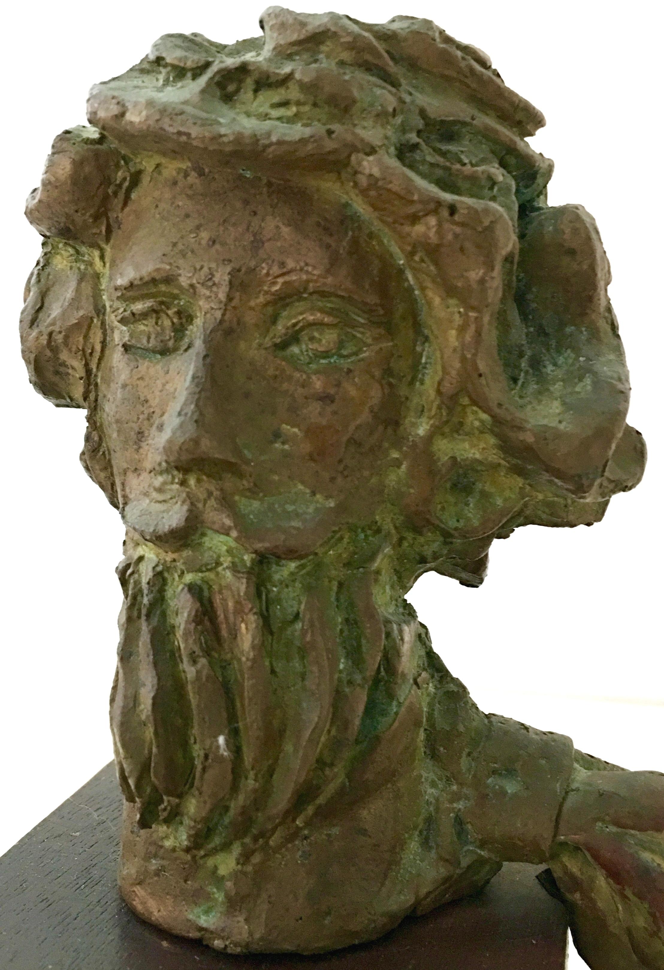 Mid-20th Century American Bronze Male Bust Sculpture By, David Adickes 6