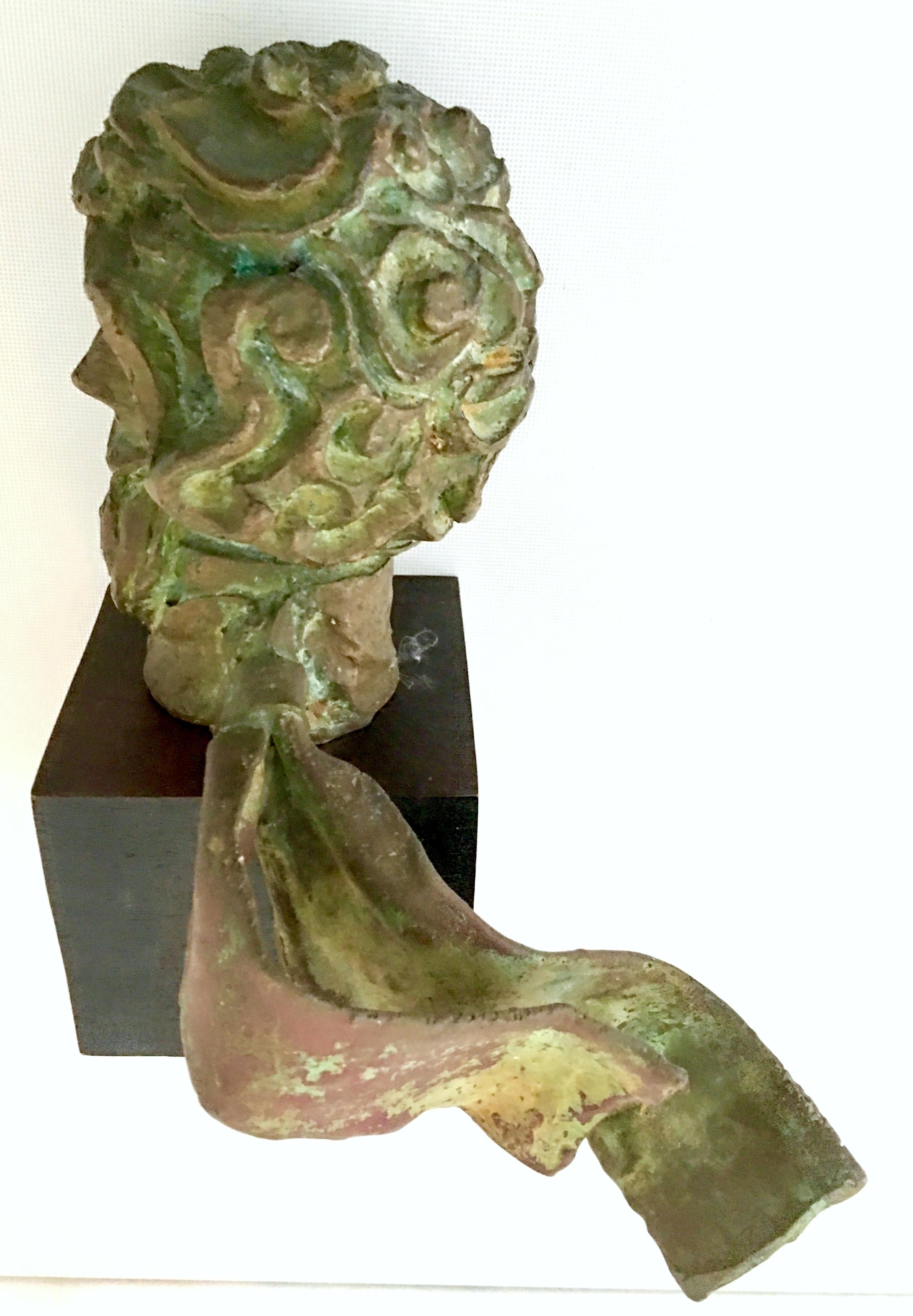 Mid-20th Century American Bronze Male Bust Sculpture By, David Adickes 1