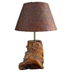 Mid-20th Century American Burl Wood Lamp
