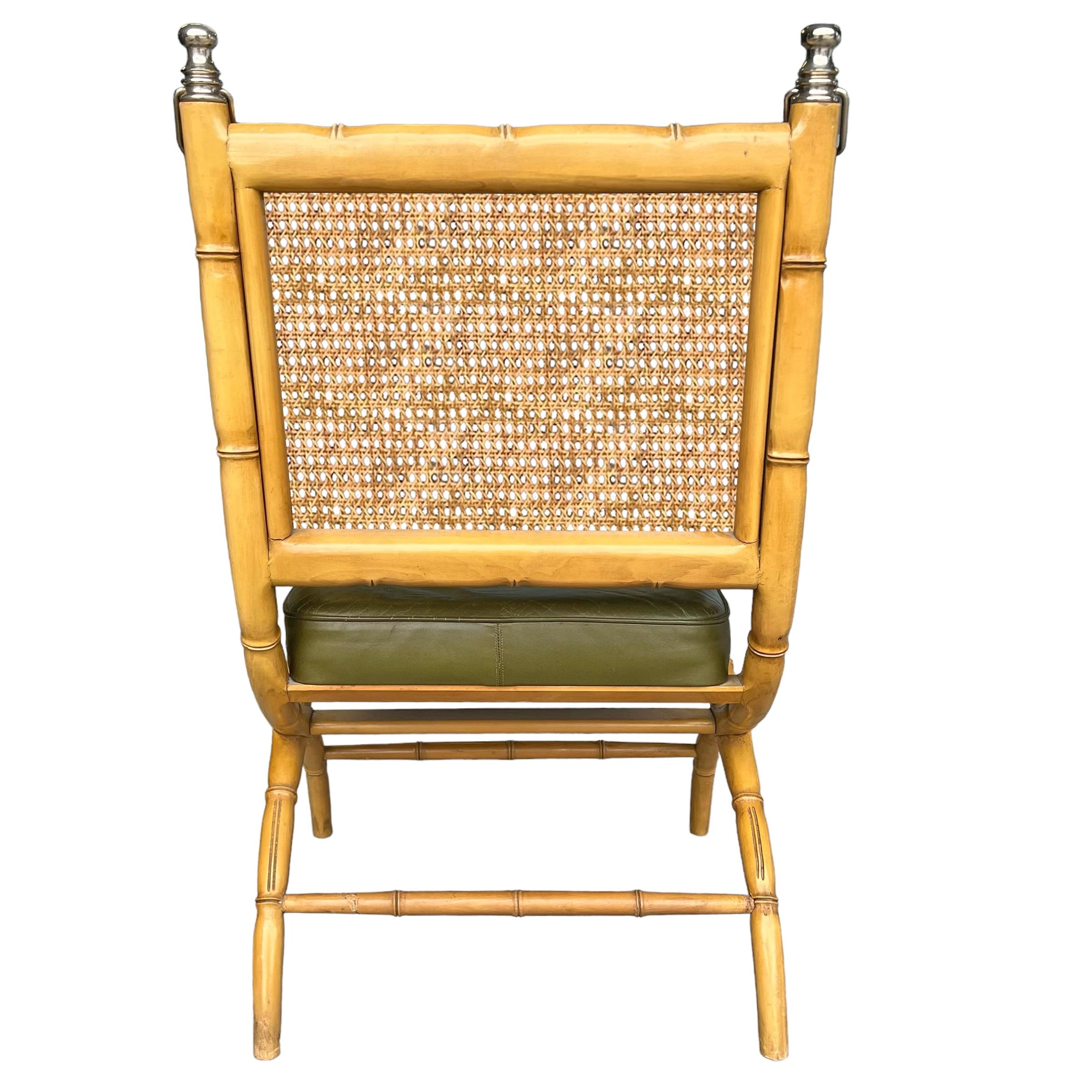 Mid 20th Century American Campaign-Style Chair For Sale 2
