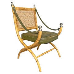 Retro Mid 20th Century American Campaign-Style Chair