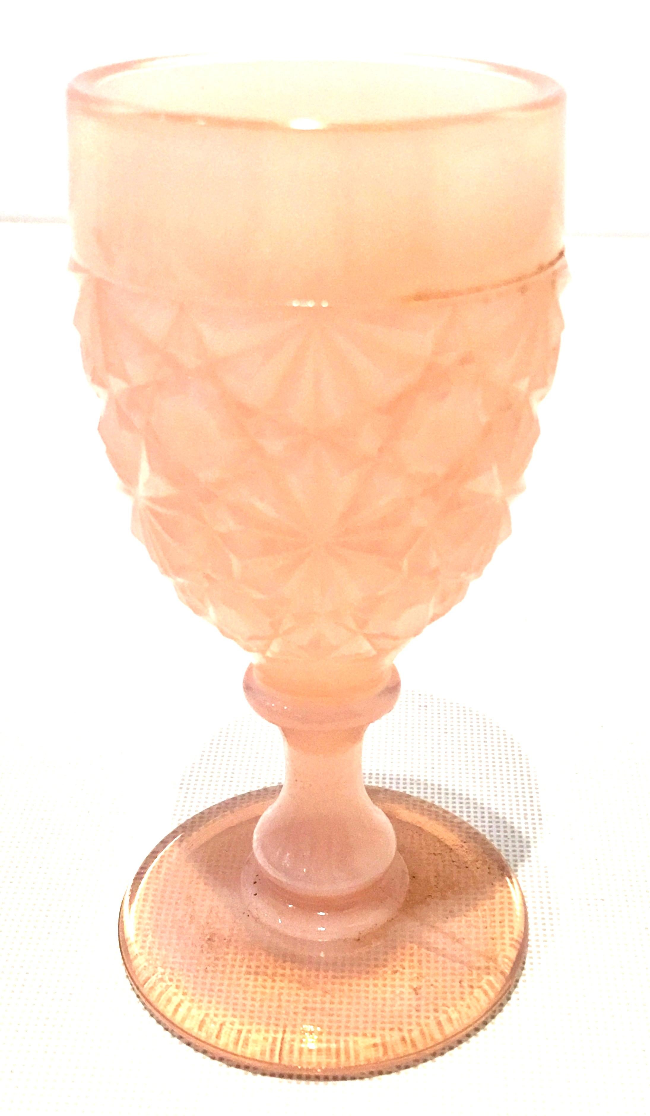 Mid-20th Century American Cut Glass Stem Drink Glasses S/13 4