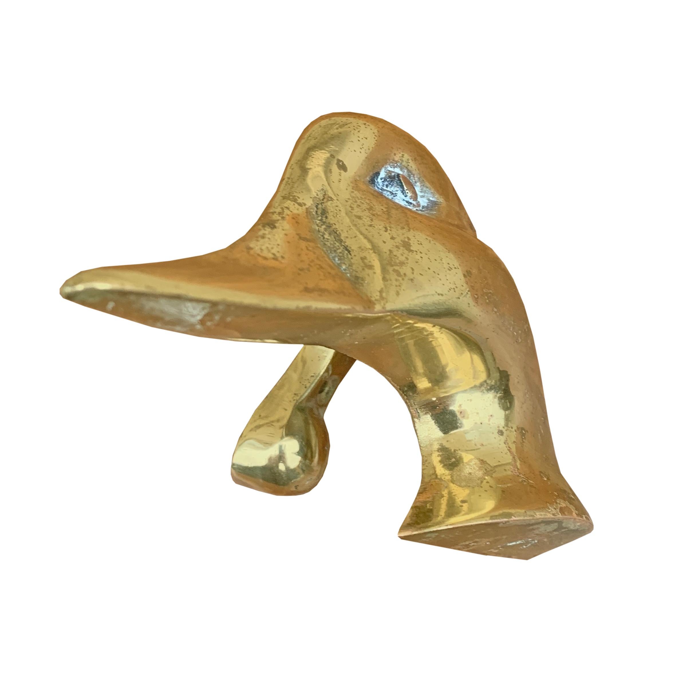 Cast Mid-20th Century American Duck Head Door Knocker