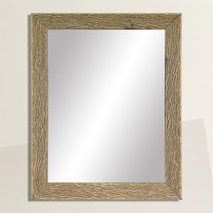 Miroir américain du MId-20e siècle en faux Grain